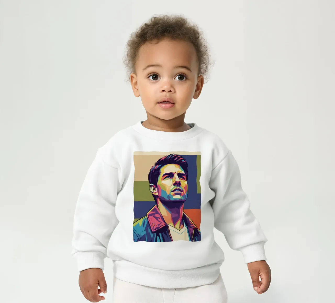 Ritratto pop art di Tom Cruise felpa neonato da Hantamrata