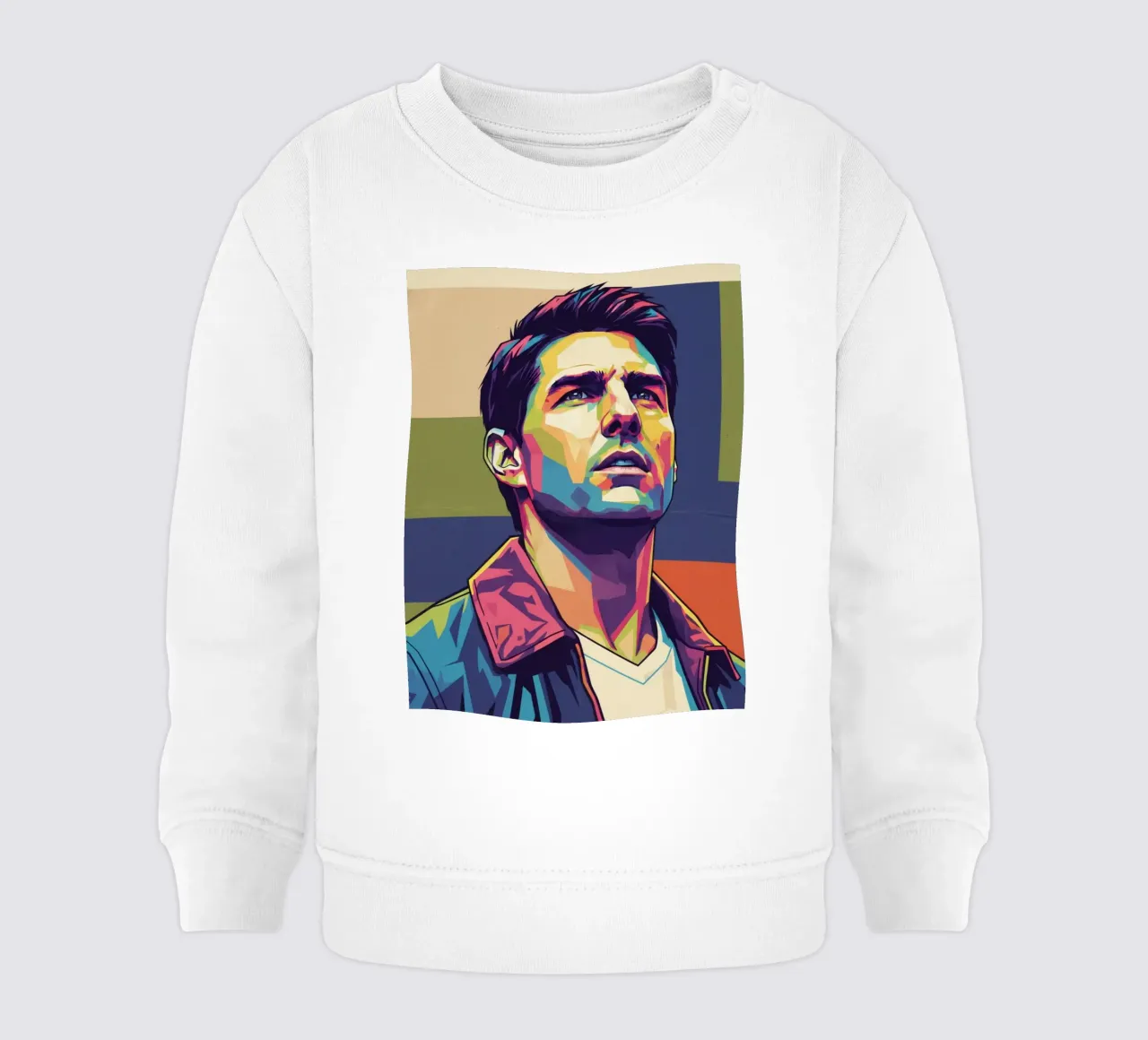 Ritratto pop art di Tom Cruise felpa neonato da Hantamrata