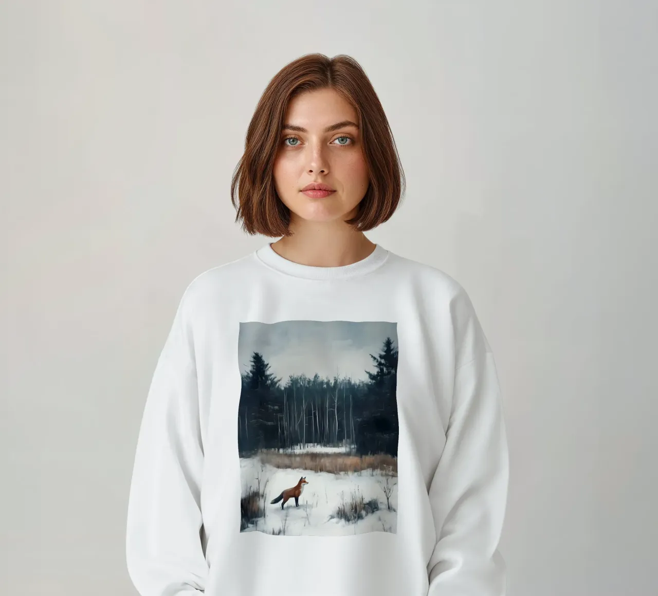 Volpe invernale nella foresta felpa da Studio Vibe