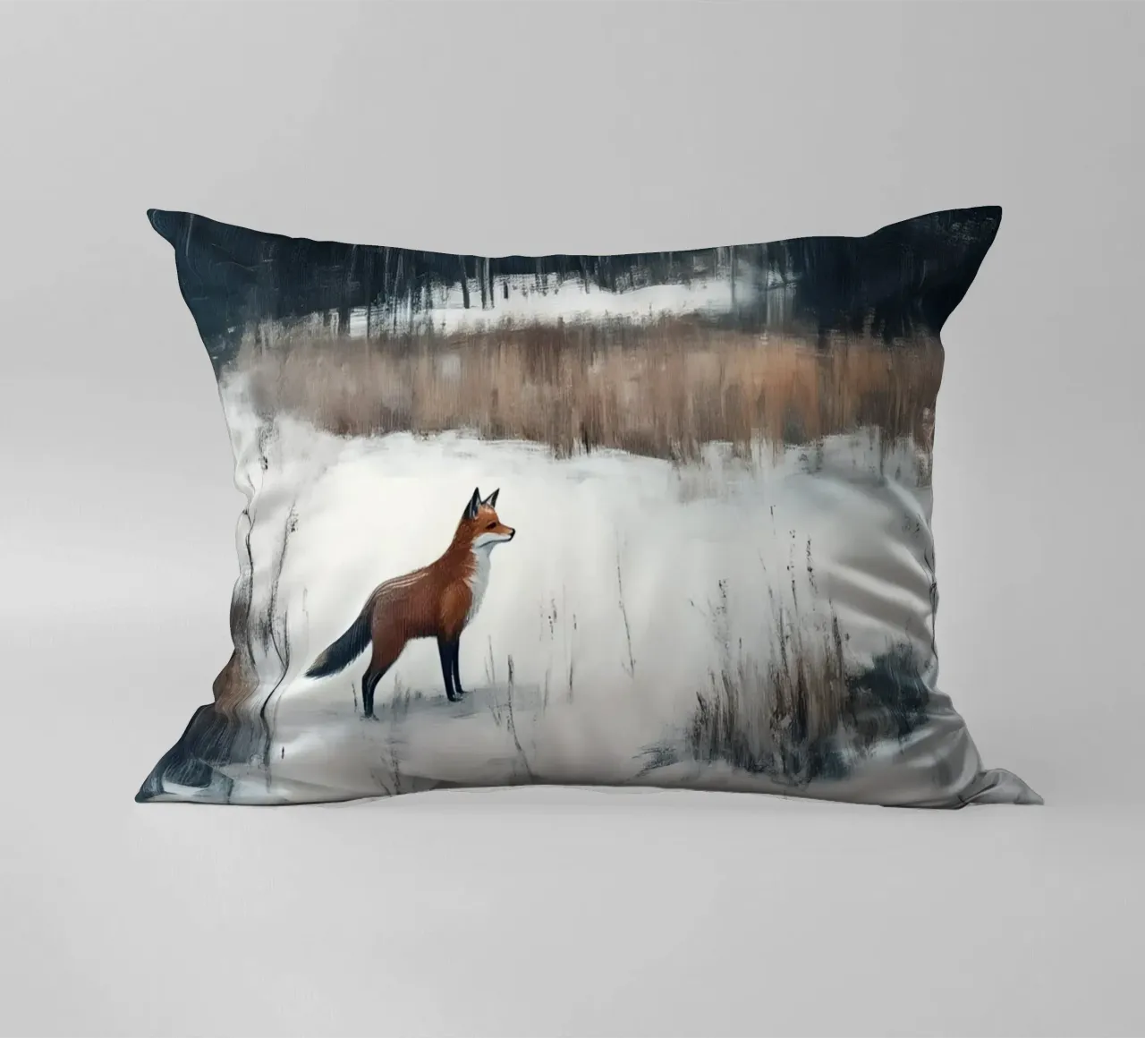 Volpe invernale nella foresta cuscino da Studio Vibe