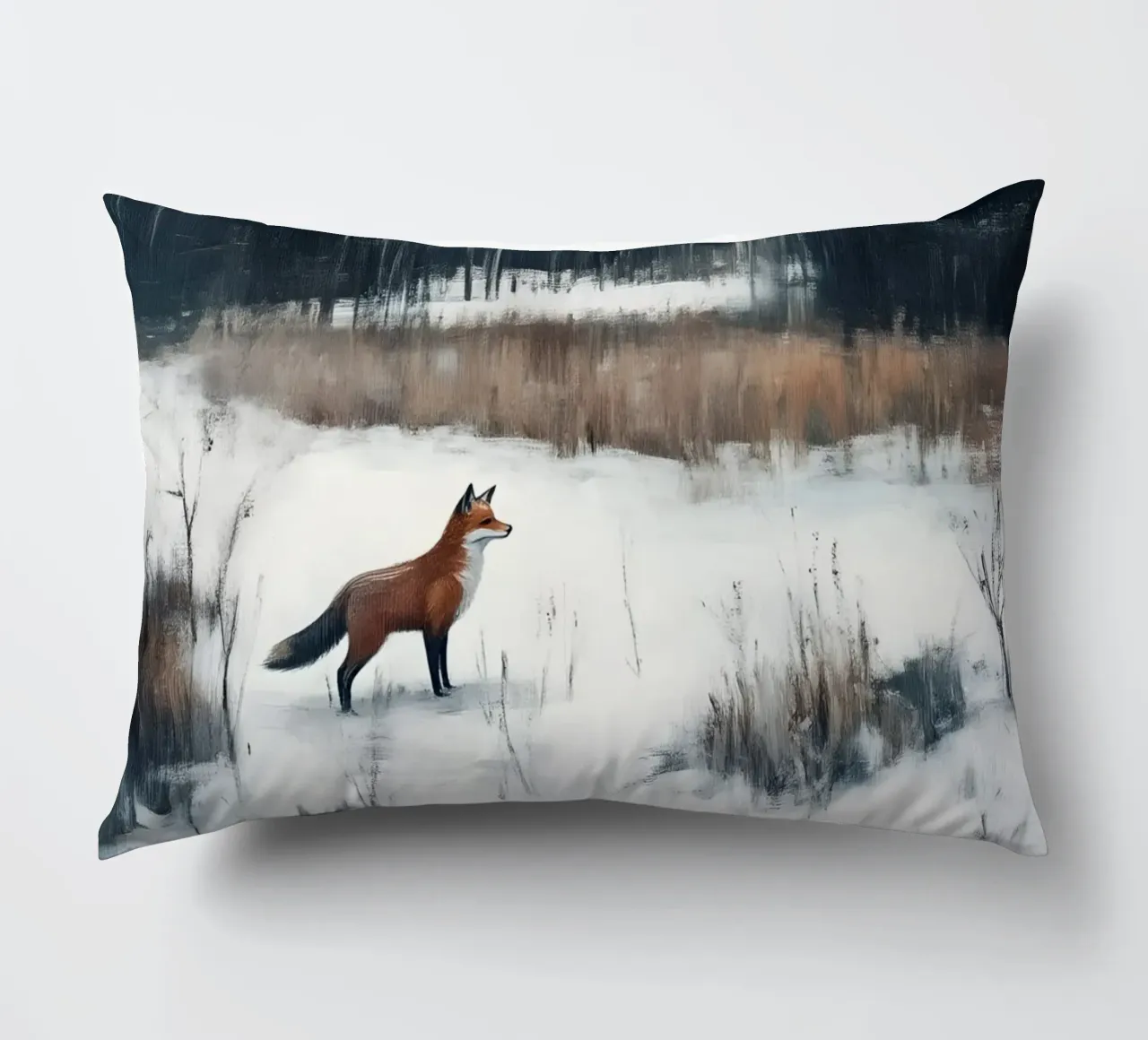 Volpe invernale nella foresta cuscino da Studio Vibe