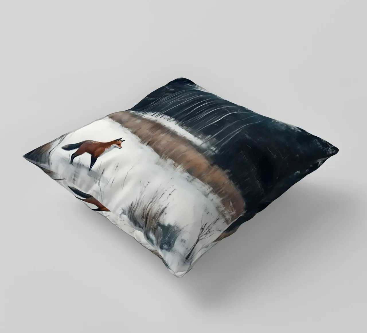 Volpe invernale nella foresta cuscino da Studio Vibe