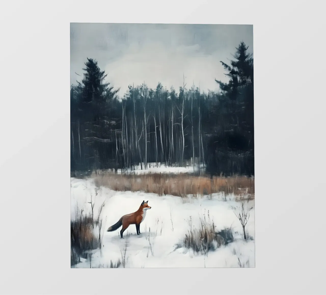 Volpe invernale nella foresta telo in pvc da Studio Vibe