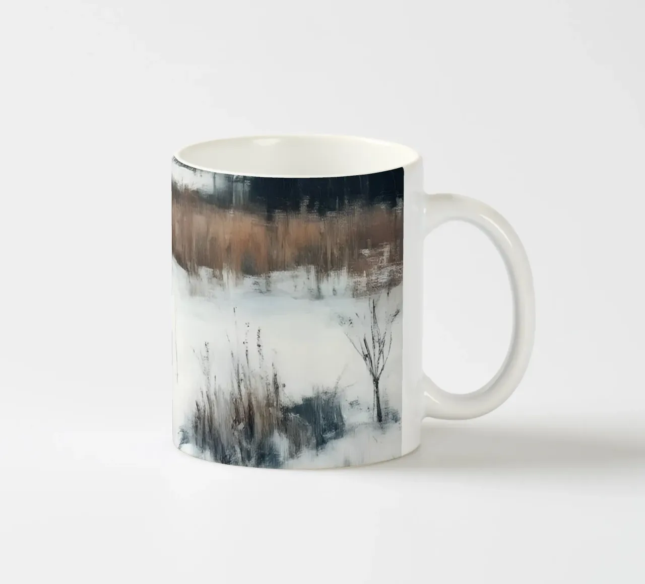 Volpe invernale nella foresta tazza in ceramica da Studio Vibe