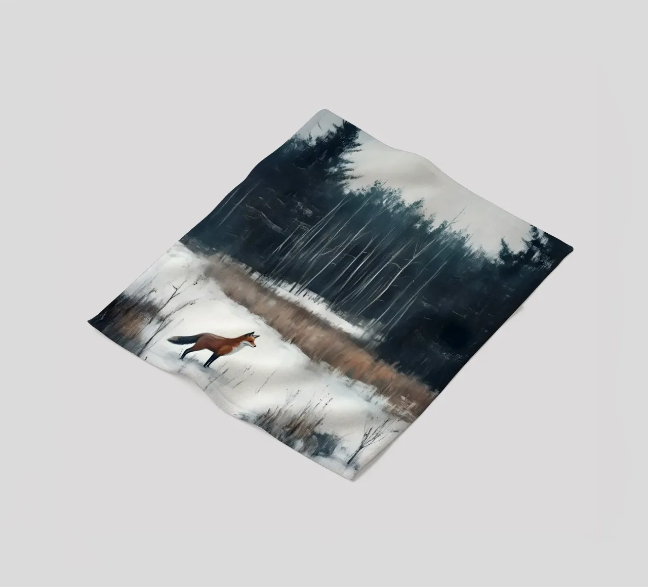 Volpe invernale nella foresta coperta in pile da Studio Vibe