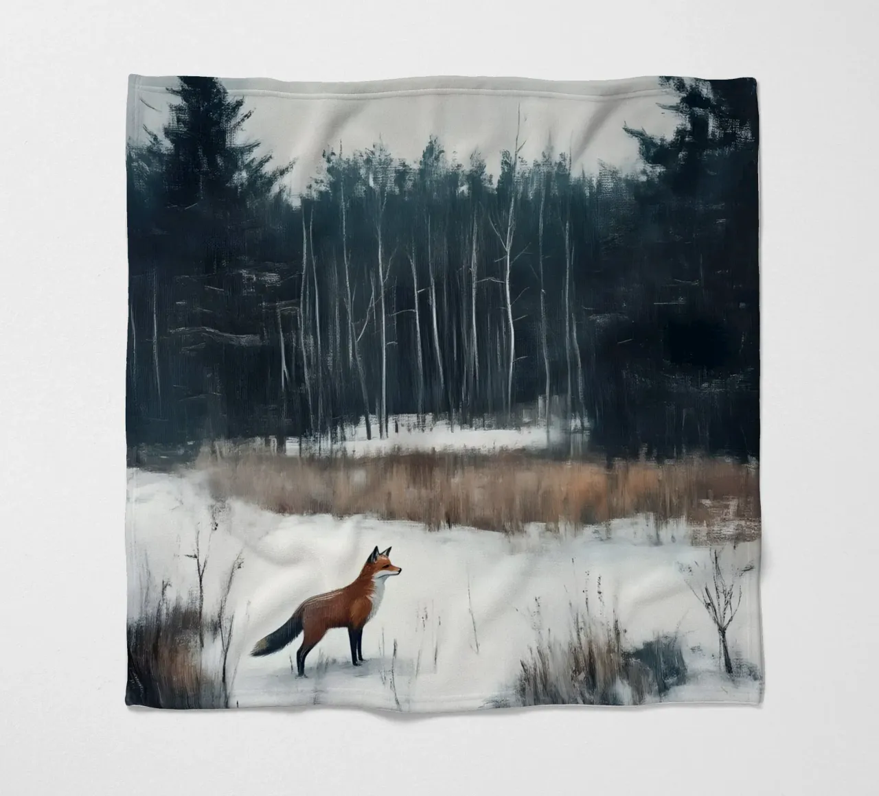 Volpe invernale nella foresta coperta in pile da Studio Vibe