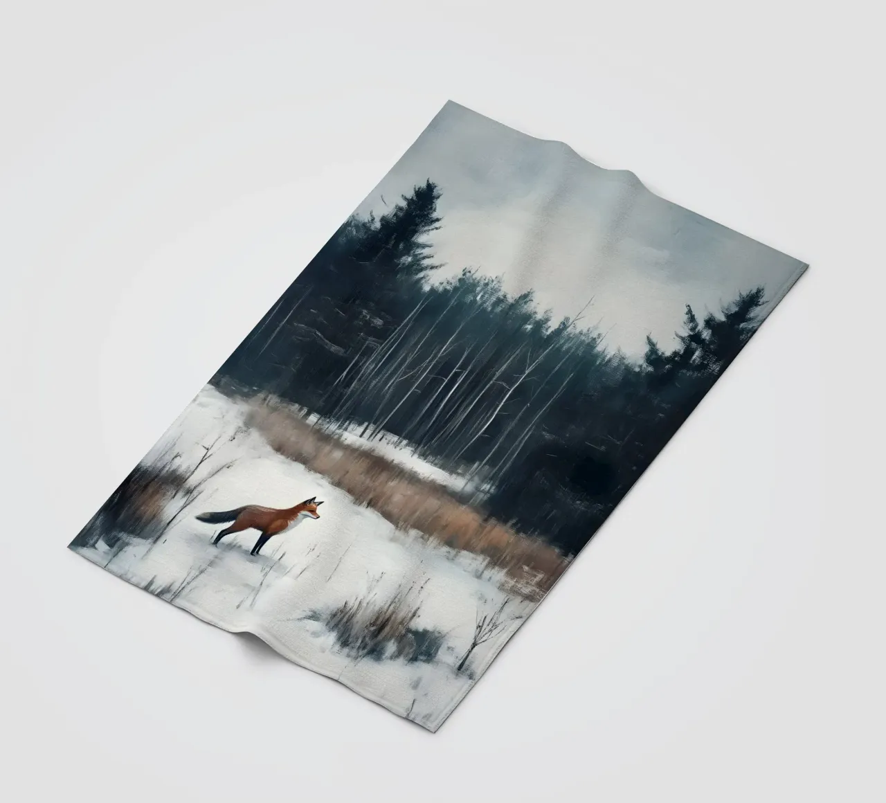 Volpe invernale nella foresta coperta in pile da Studio Vibe
