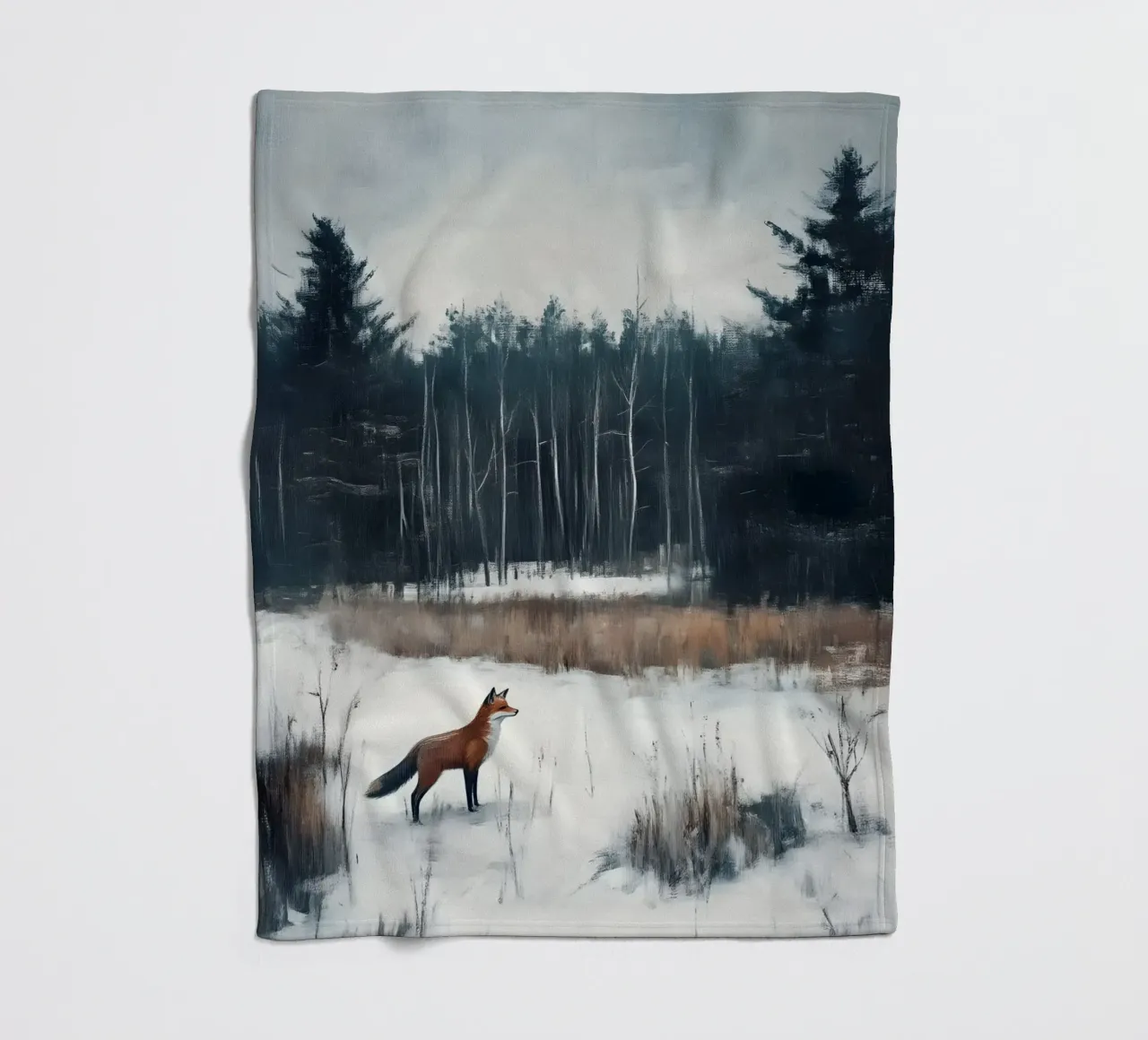 Volpe invernale nella foresta coperta in pile da Studio Vibe