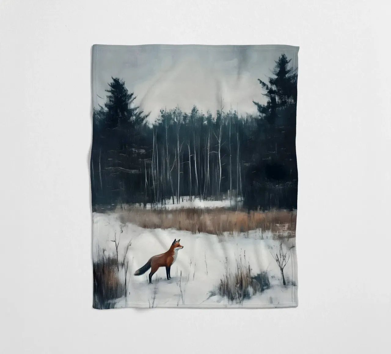 Volpe invernale nella foresta coperta in pile da Studio Vibe