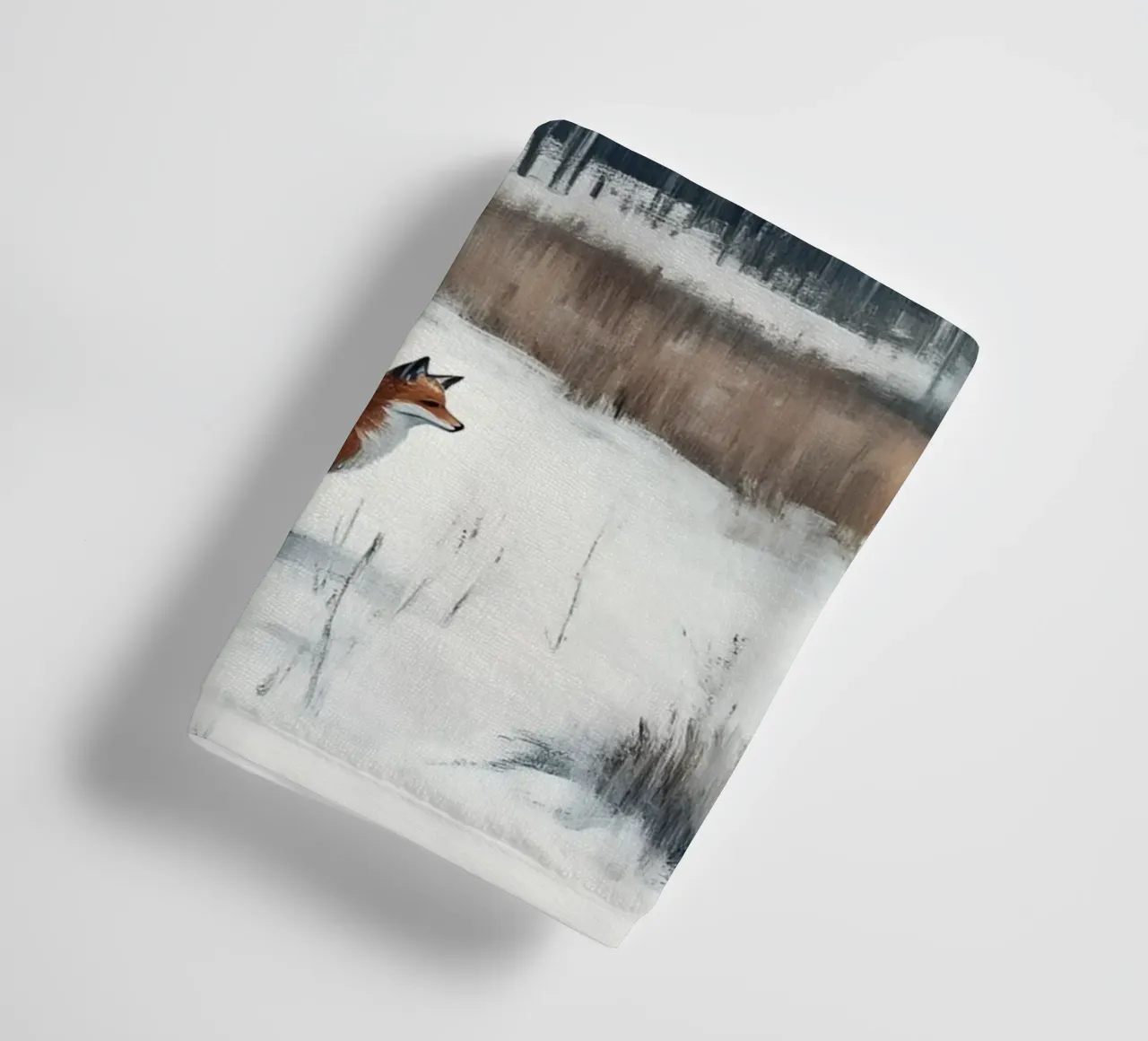 Volpe invernale nella foresta asciugamano da bagno da Studio Vibe
