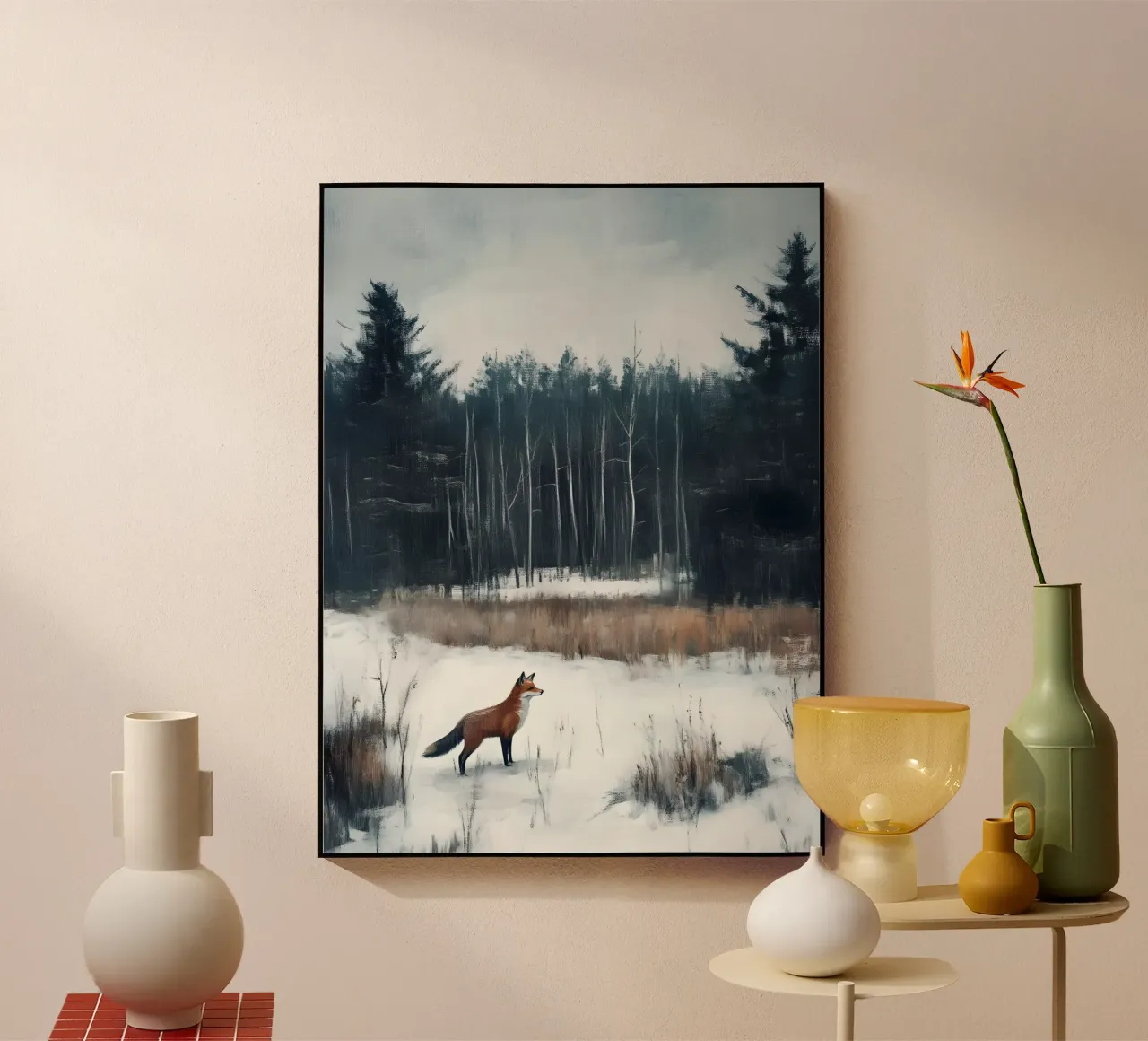 Volpe invernale nella foresta plexiglass da Studio Vibe