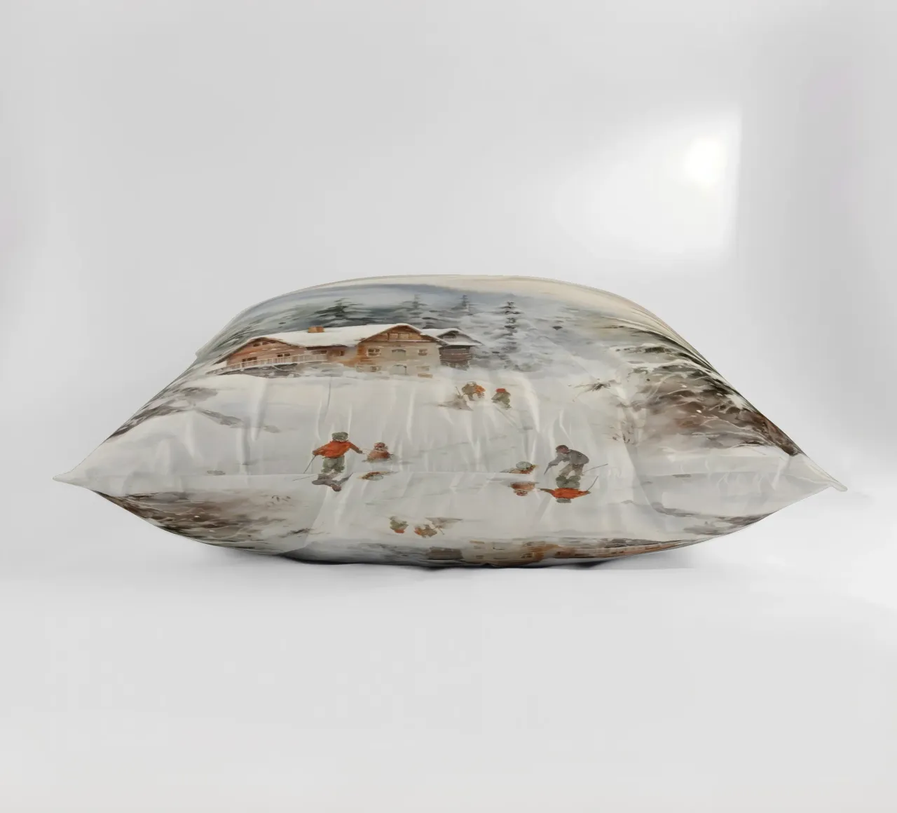 Rifugio invernale con sciatori cuscino da Studio Vibe