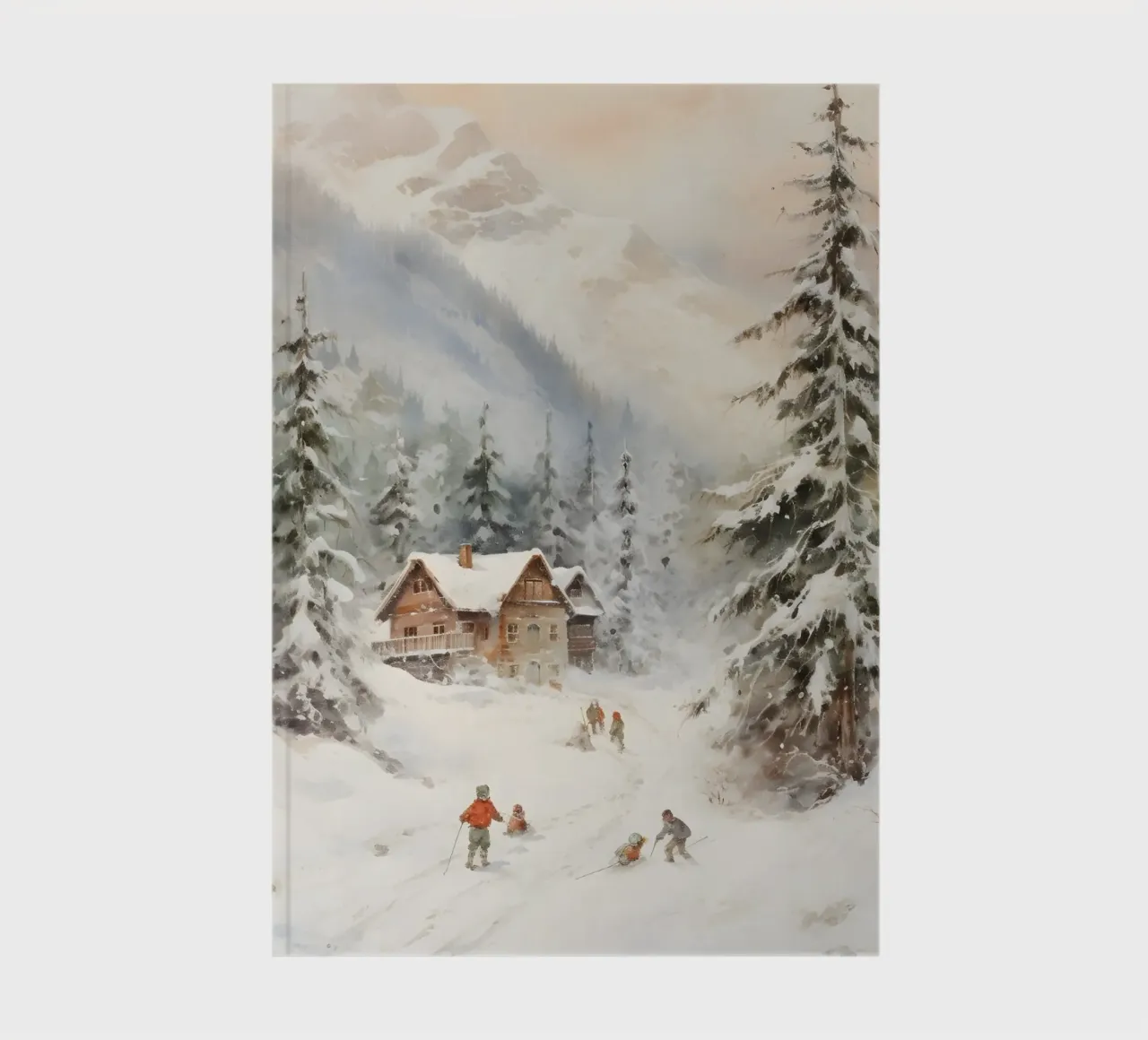 Rifugio invernale con sciatori diario da Studio Vibe