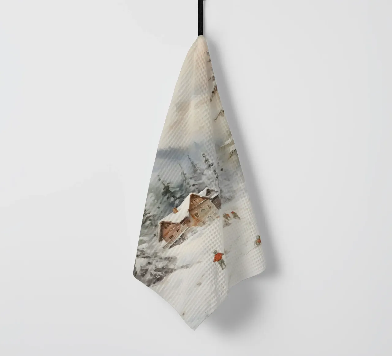 Rifugio invernale con sciatori canovaccio da cucina da Studio Vibe