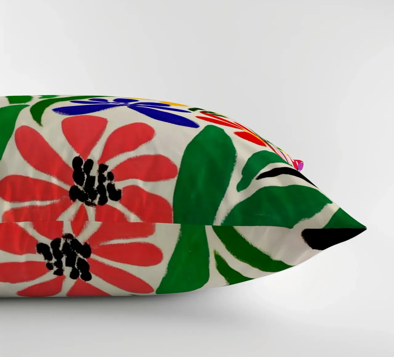 Stile Matisse: mix di fiori colorati, audacemente retrò, da giardino cuscino da Modern Muse