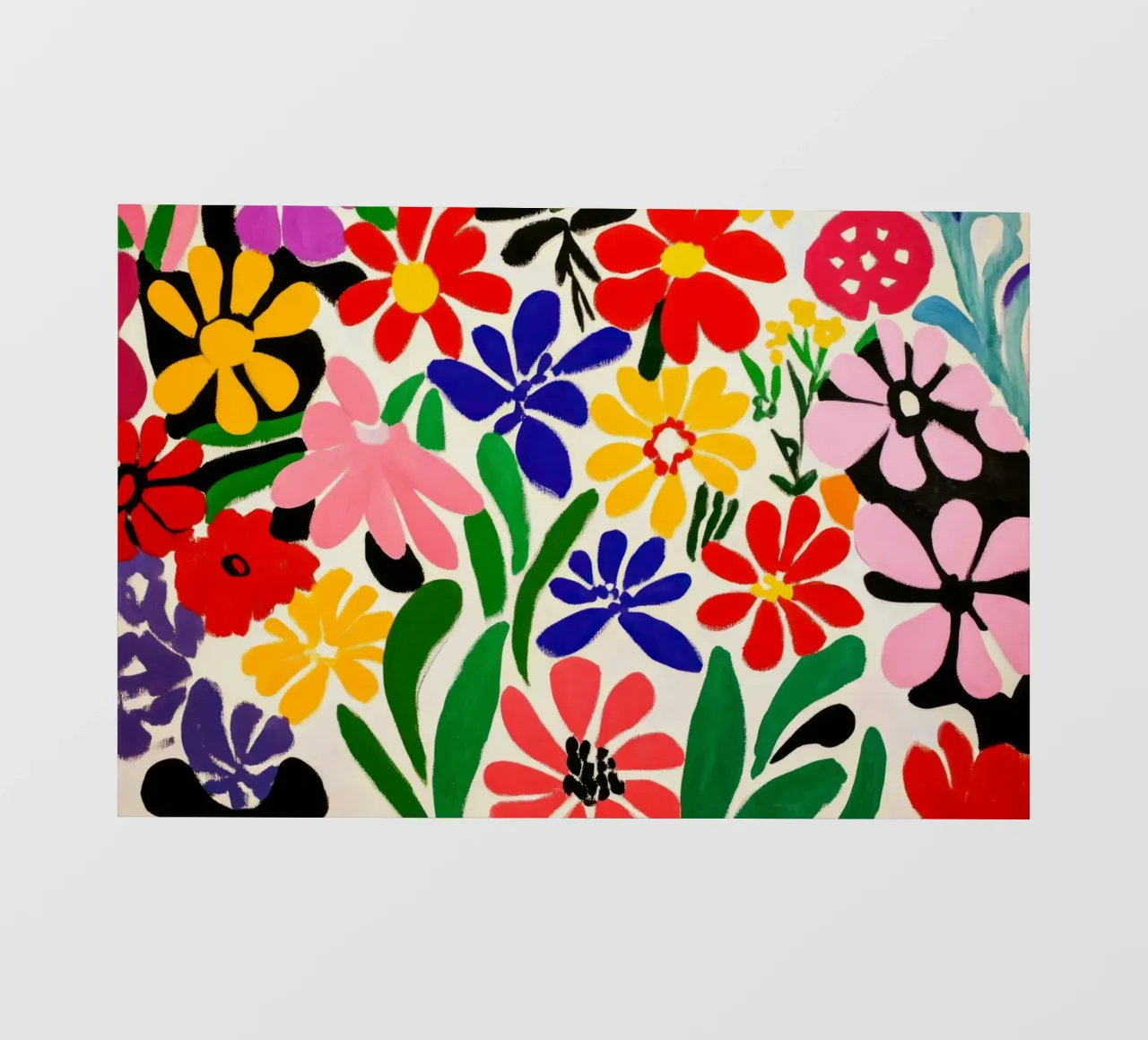 Stile Matisse: mix di fiori colorati, audacemente retrò, da giardino telo in pvc da Modern Muse
