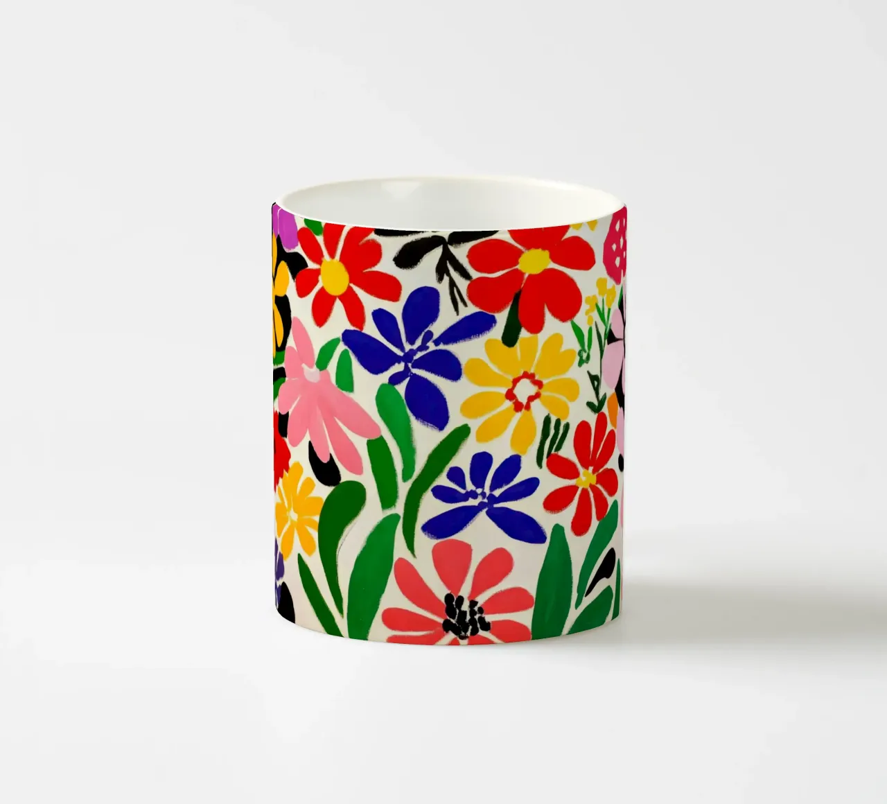 Stile Matisse: mix di fiori colorati, audacemente retrò, da giardino tazza in ceramica da Modern Muse