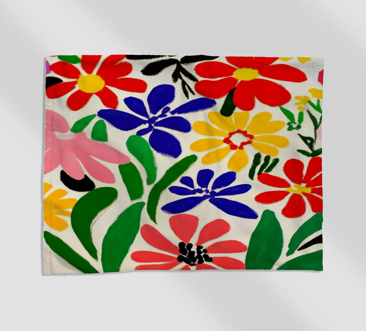 Stile Matisse: mix di fiori colorati, audacemente retrò, da giardino telo mare da Modern Muse