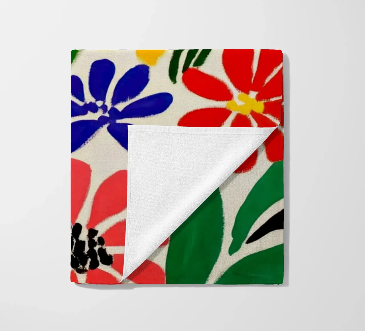 Stile Matisse: mix di fiori colorati, audacemente retrò, da giardino telo mare da Modern Muse