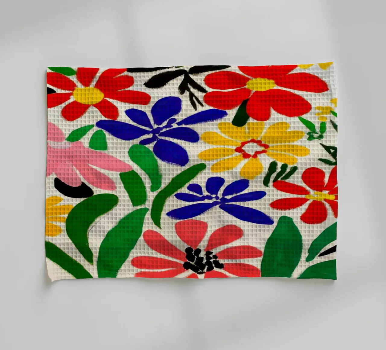 Stile Matisse: mix di fiori colorati, audacemente retrò, da giardino canovaccio da cucina da Modern Muse