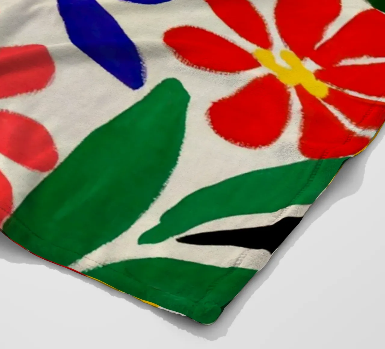 Stile Matisse: mix di fiori colorati, audacemente retrò, da giardino coperta in pile da Modern Muse