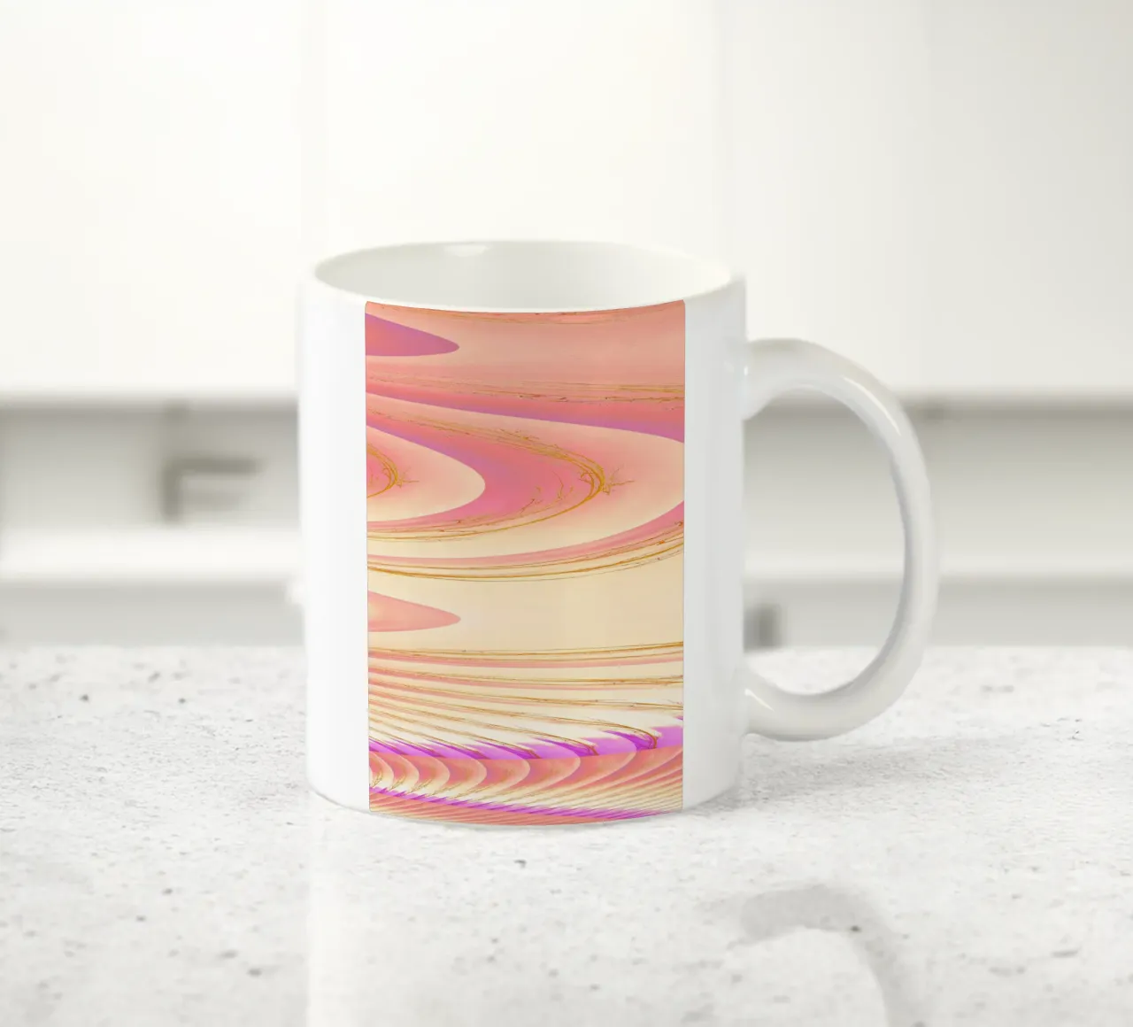 Motif dynamique abstrait en rose, violet et jaune. mug en céramique de Something for you