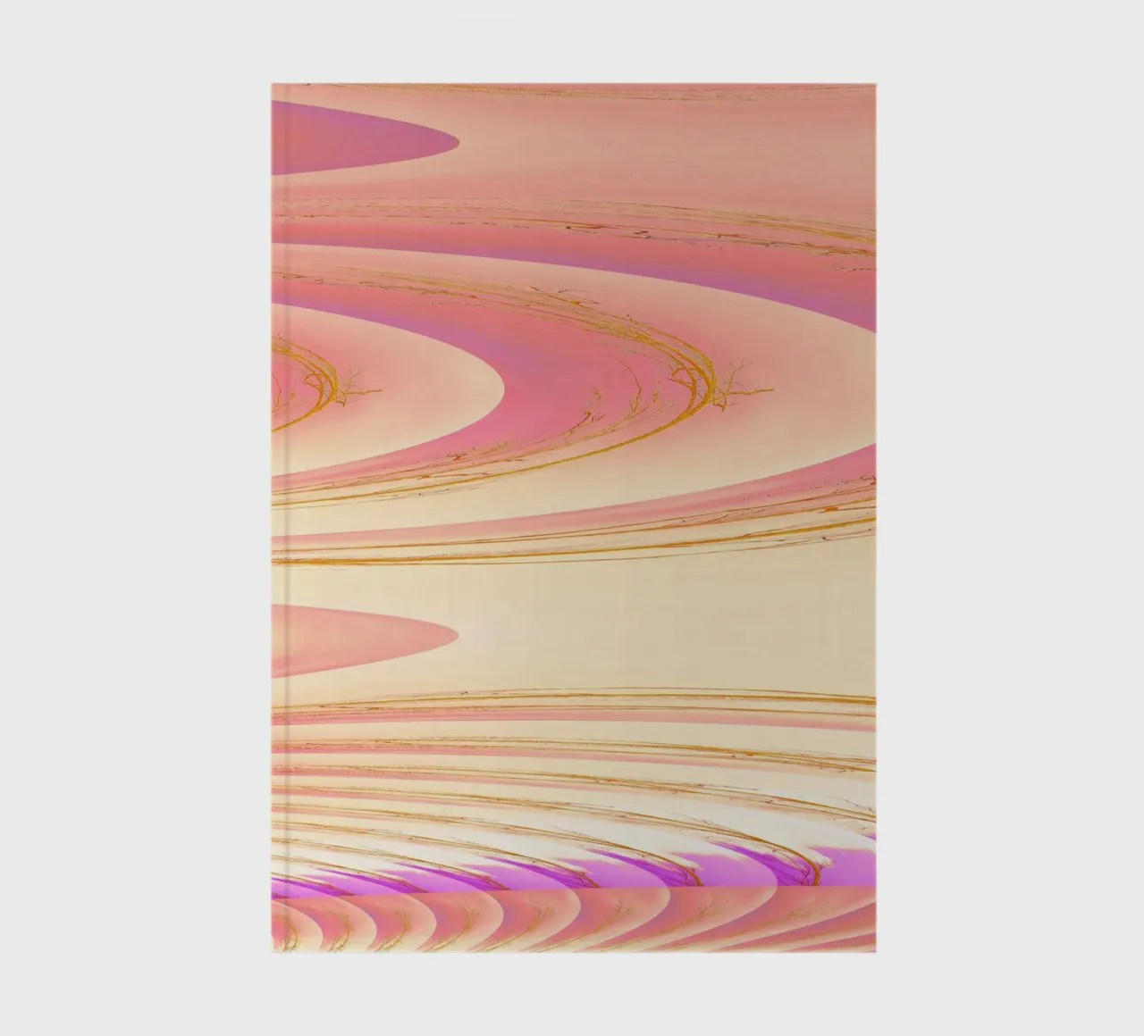 Abstract dynamic pattern in pink, purple and yellow. notebook by Something for you