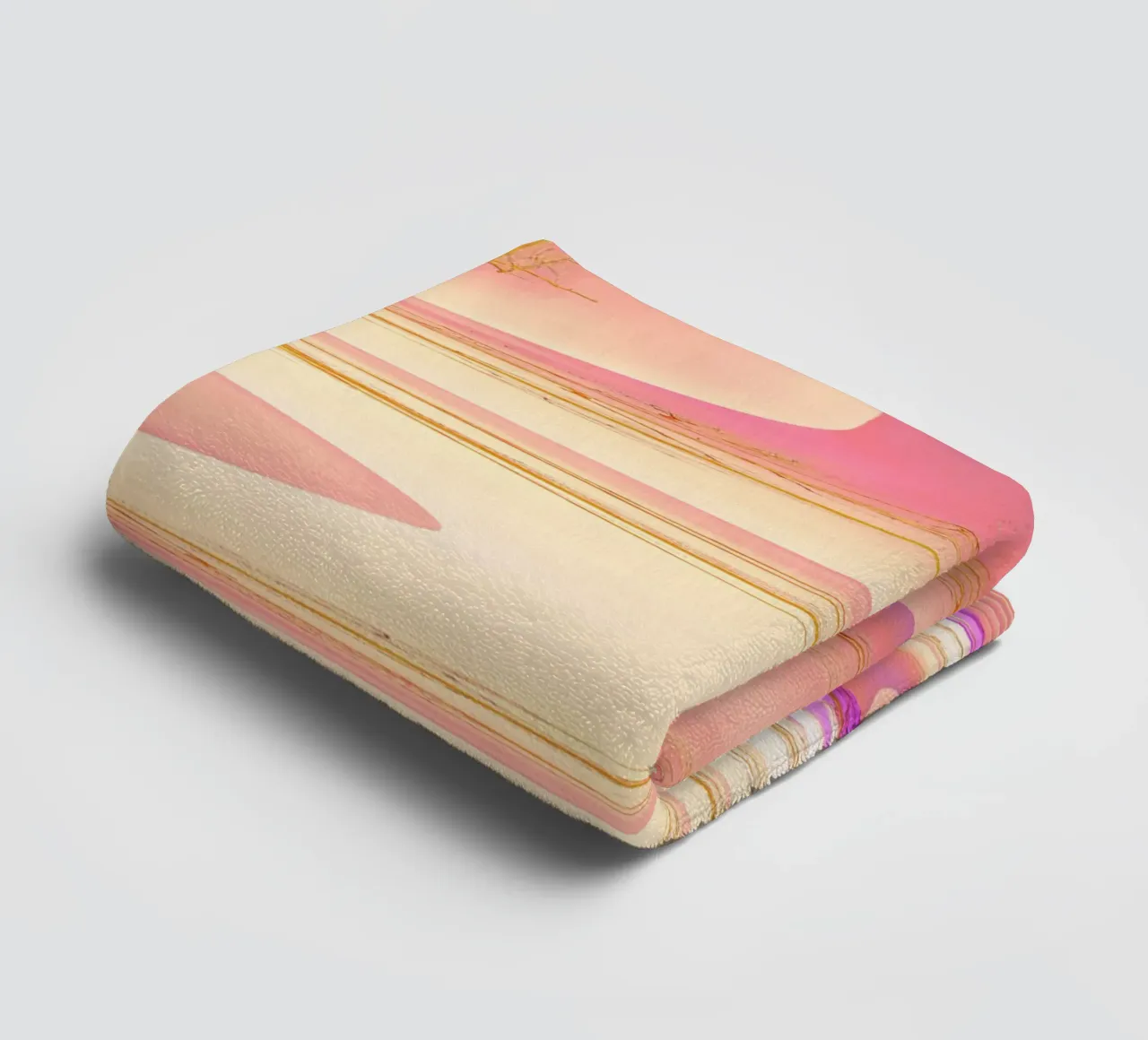 Abstract dynamic pattern in pink, purple and yellow. towel by Something for you