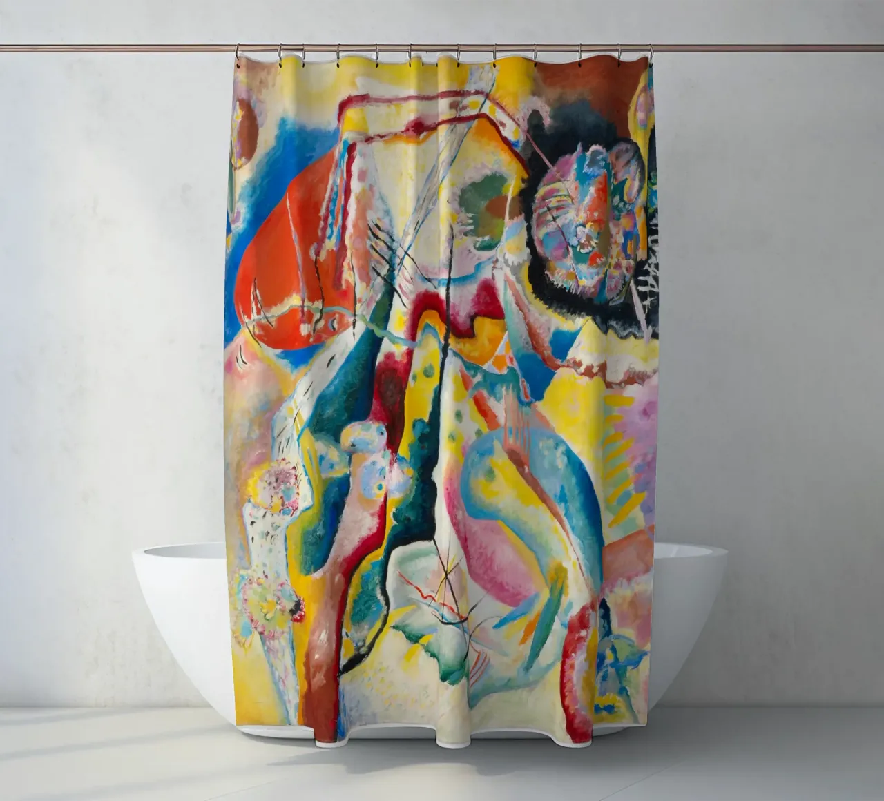 Wassily Kandinsky’s Bild mit rotem Fleck tenda da doccia da Venus Art