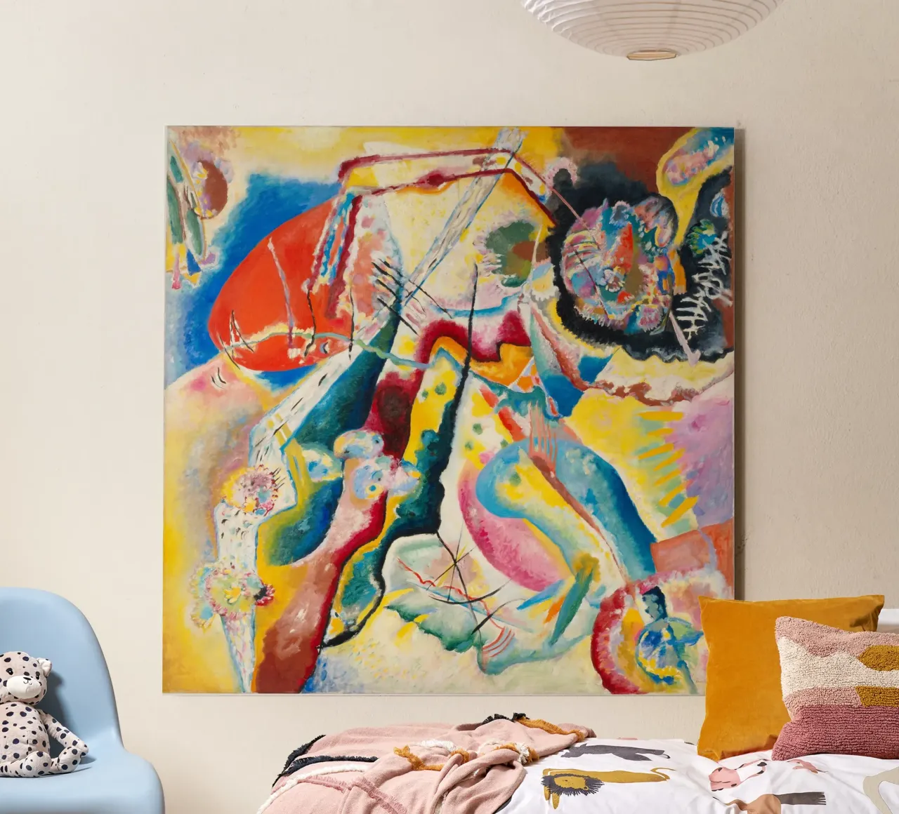Wassily Kandinsky’s Bild mit rotem Fleck alluminio dibond da Venus Art