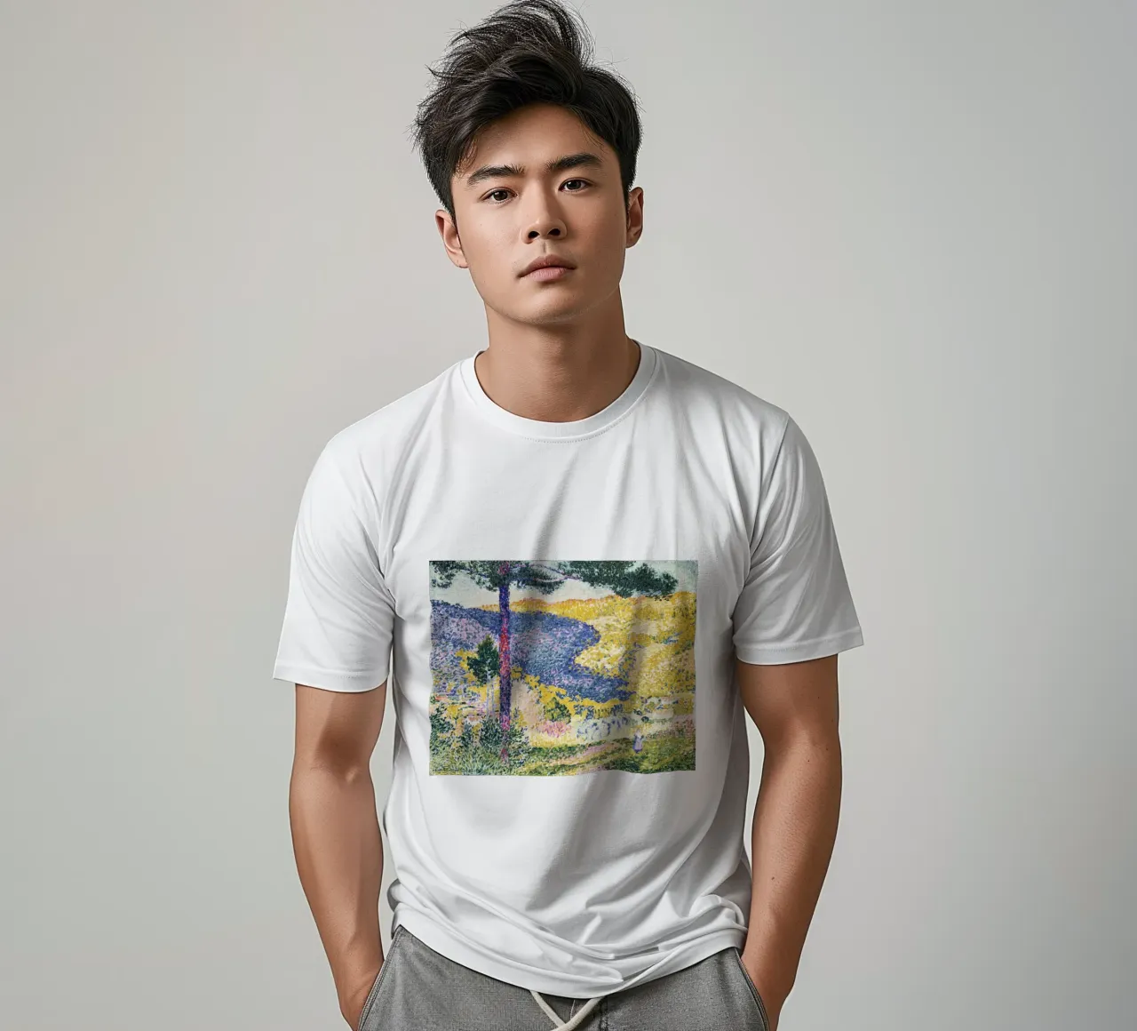 Edmund Cross’s Valley with Fir; Shade on the Mountain t-shirt da Venus Art