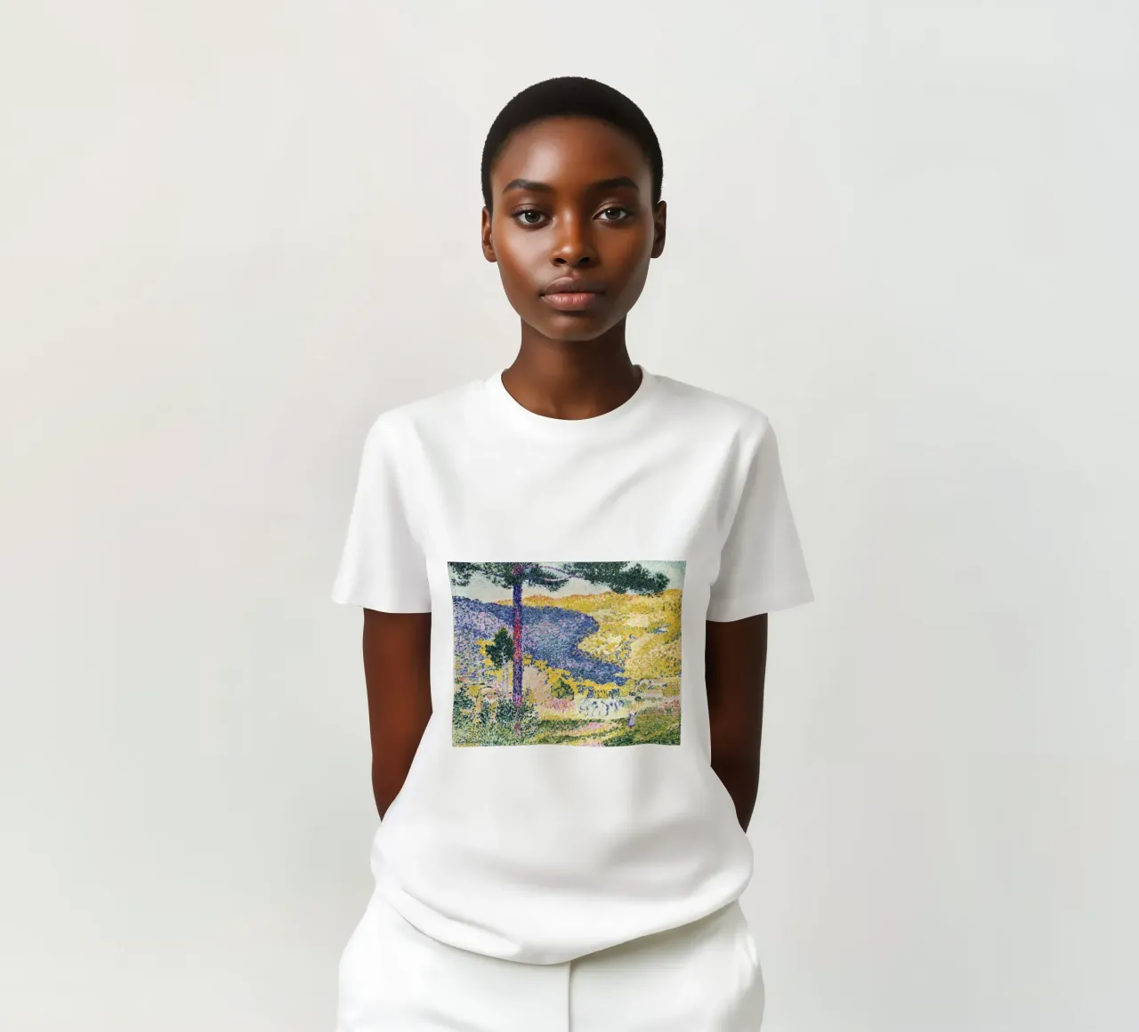 Edmund Cross’s Valley with Fir; Shade on the Mountain t-shirt da Venus Art