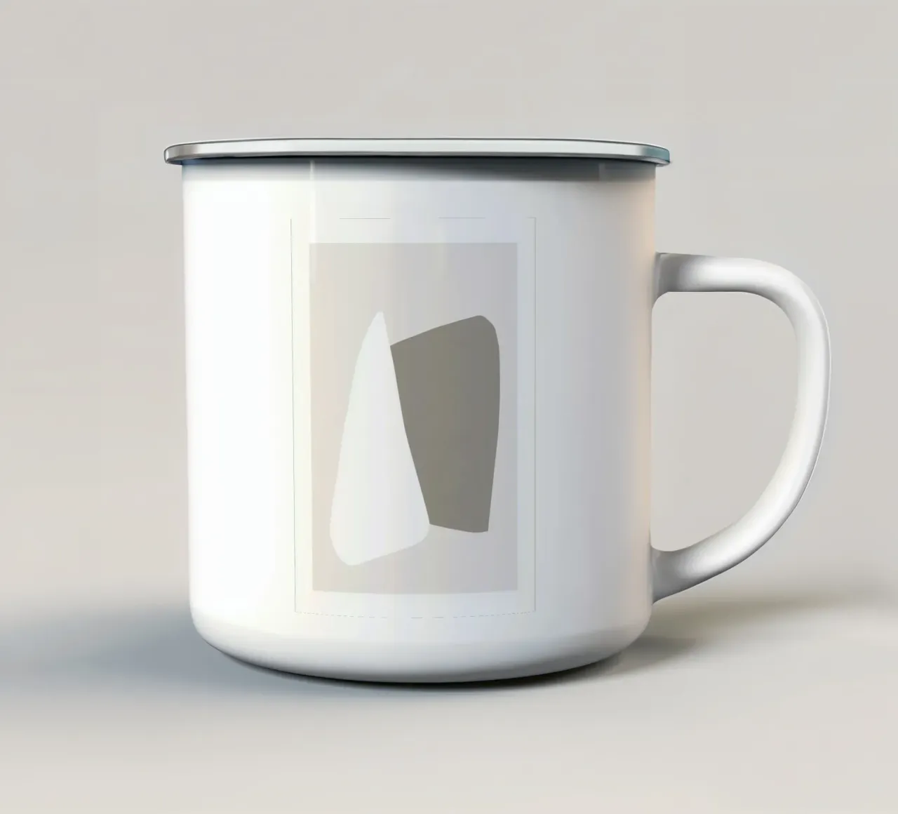 Soft Connection - Abstrakte Kunst in Erdfarben Emaille Tasse von Aralyn