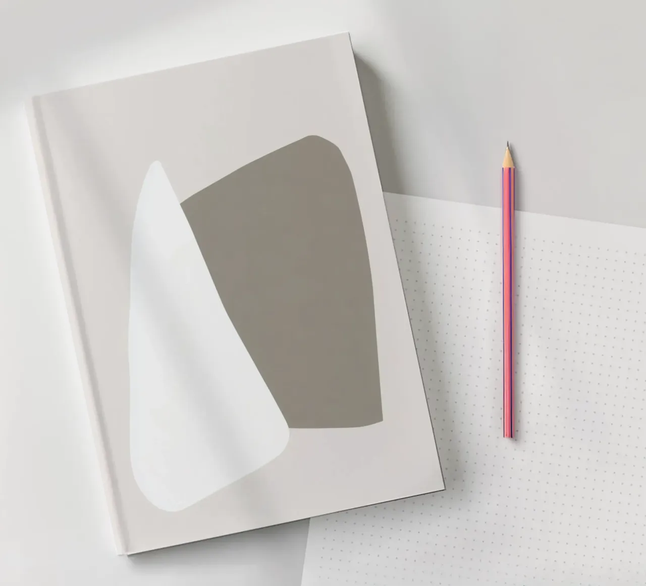 Soft Connection – Abstract Art in Earth Colors notebook by Aralyn