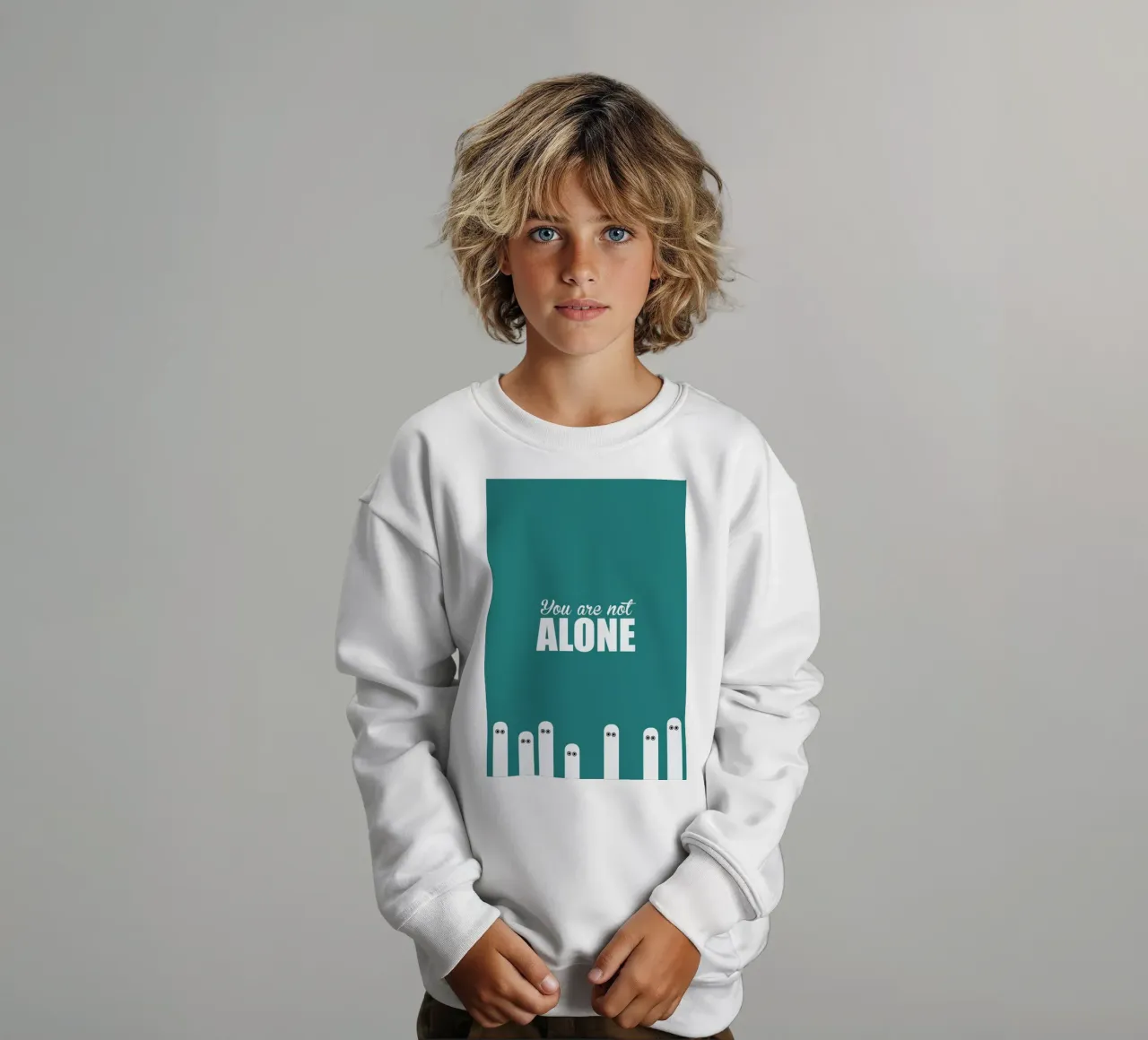 Alone felpa bambino da Trabolt Design