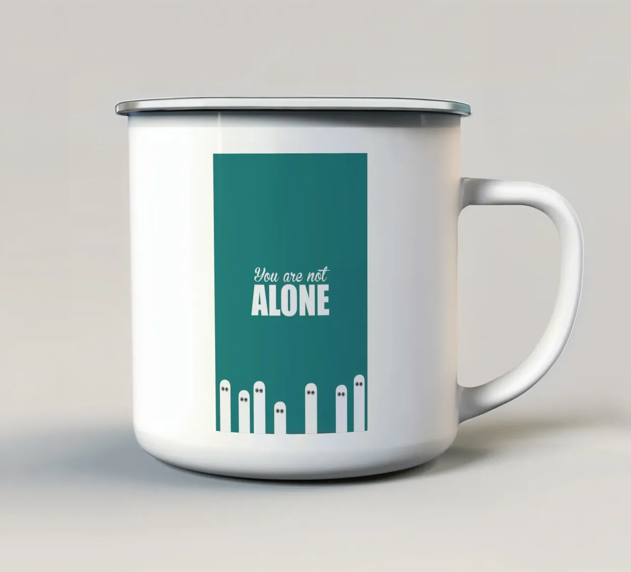 Alone tazza in smalto da Trabolt Design