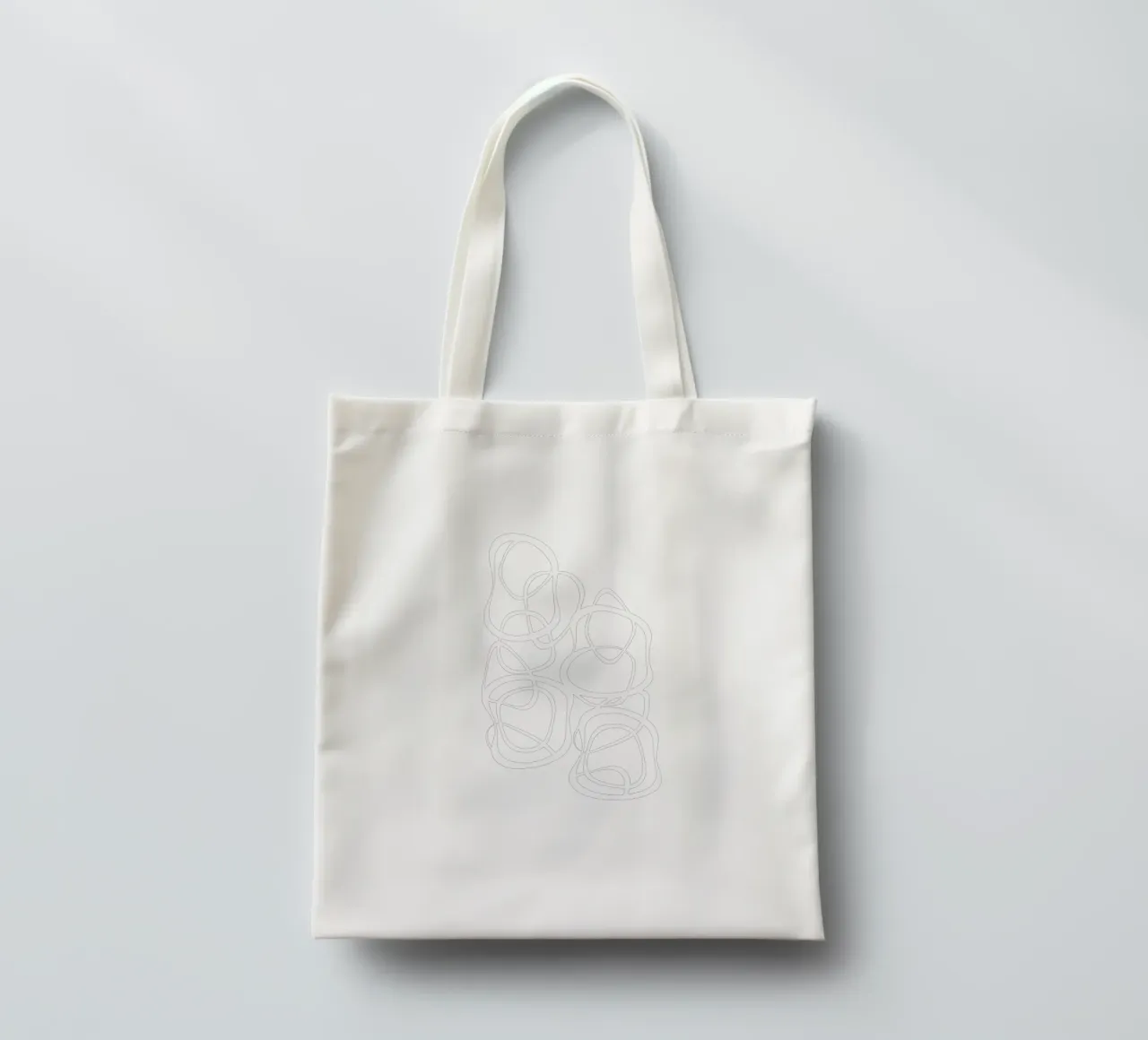 Interlocking | White On Black borsa in juta da sabidussi