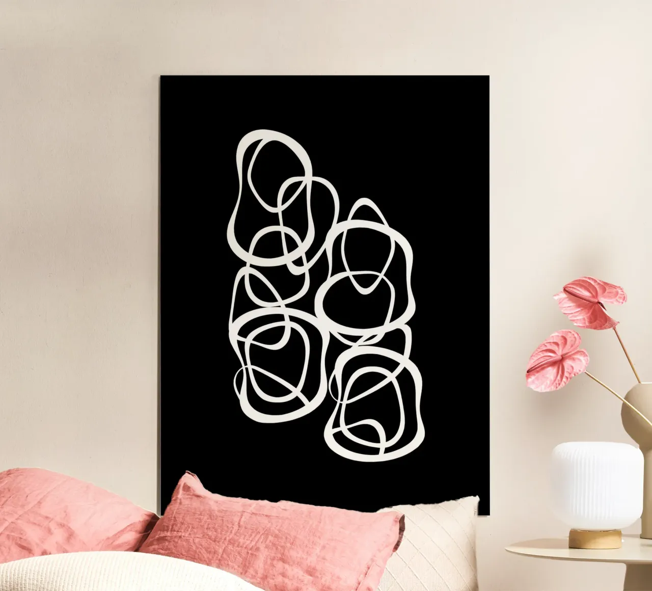 Interlocking | White On Black poster da sabidussi