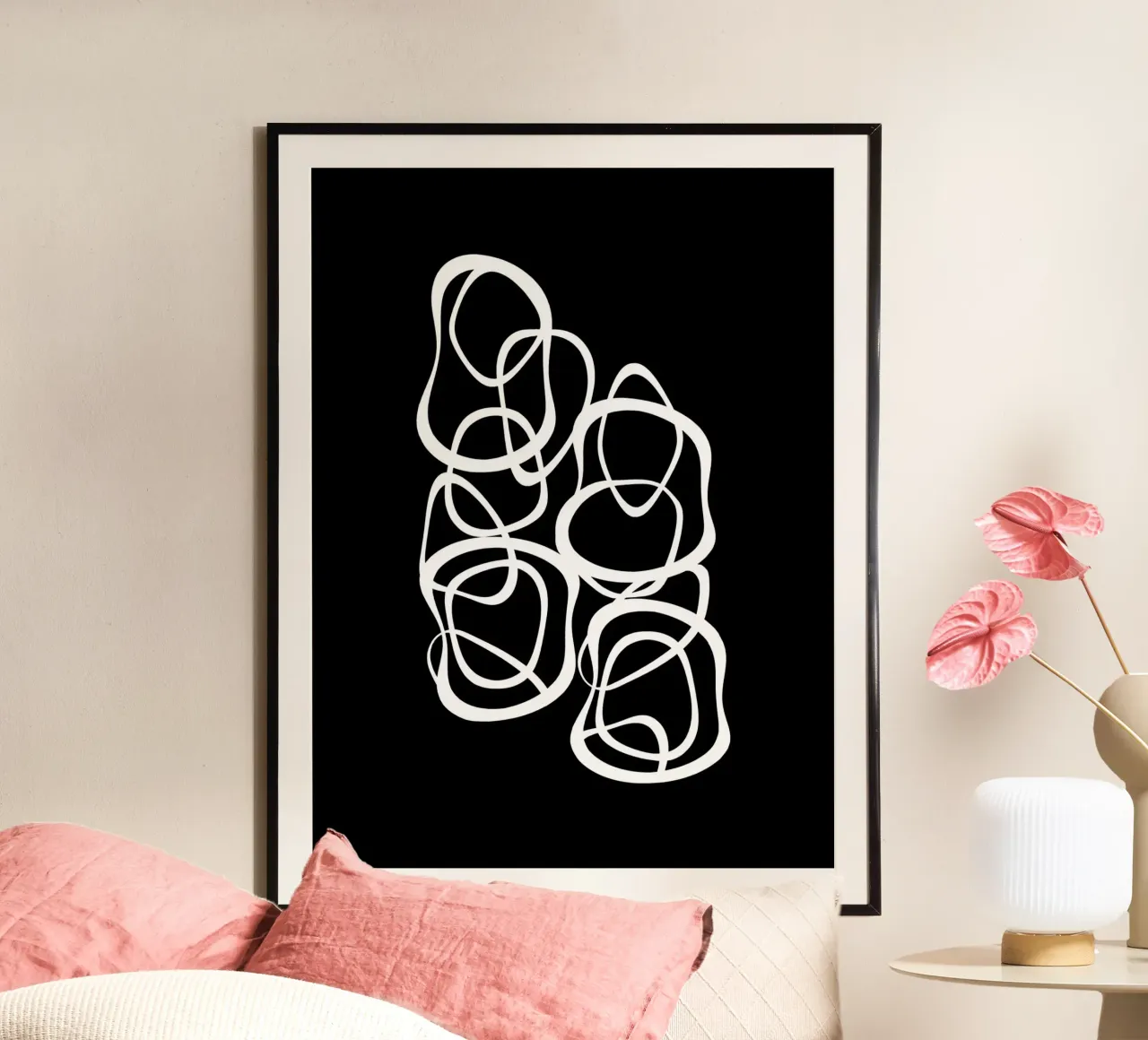 Interlocking | White On Black poster da sabidussi