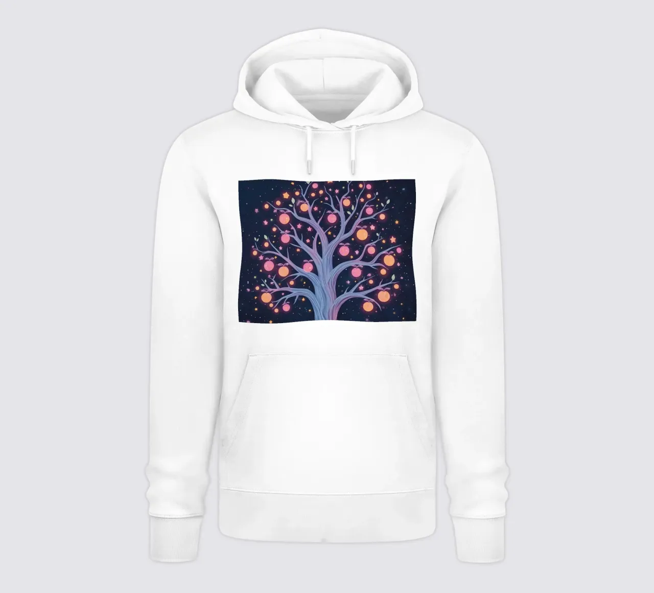 Albero con frutti e stelle luminose felpa con cappuccio da DesignDoodle