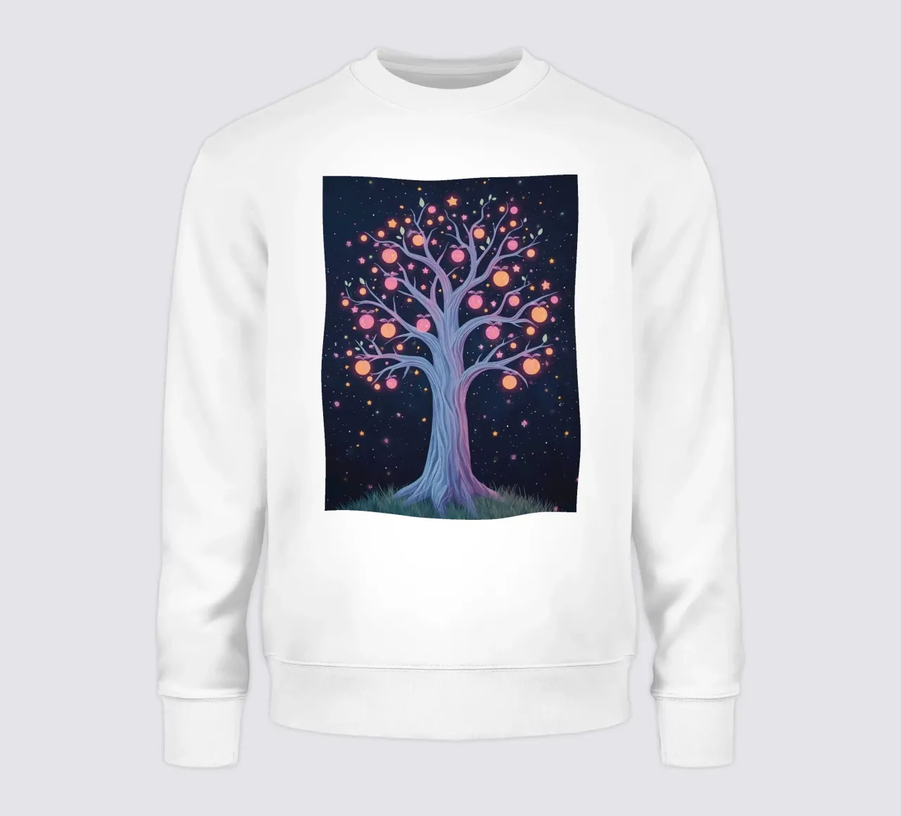 Albero con frutti e stelle luminose felpa da DesignDoodle