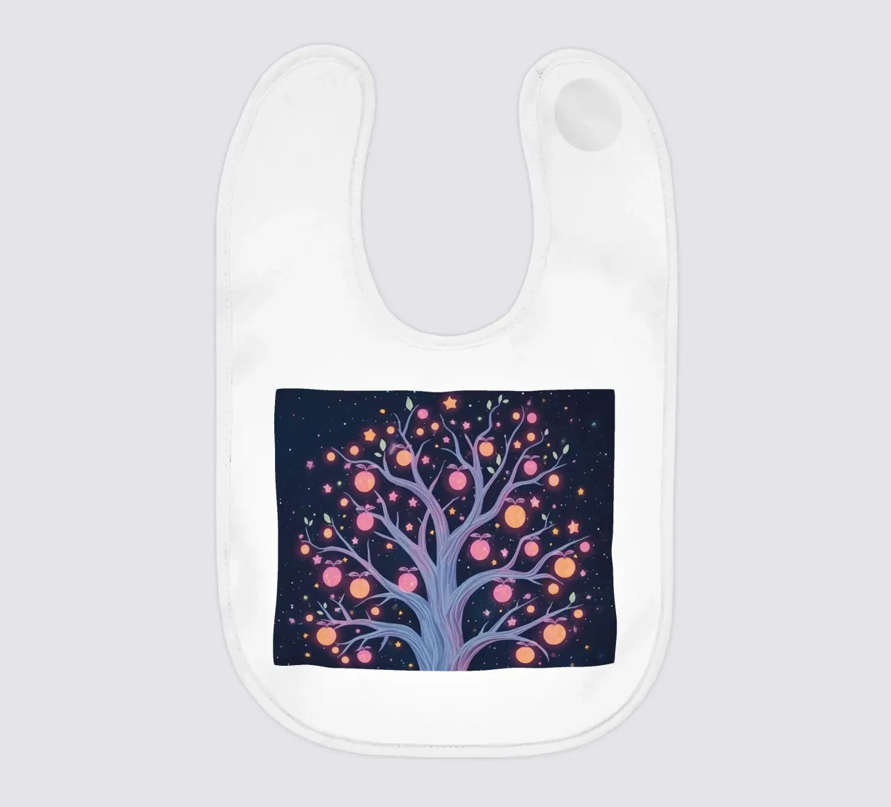 Albero con frutti e stelle luminose bavaglino da DesignDoodle