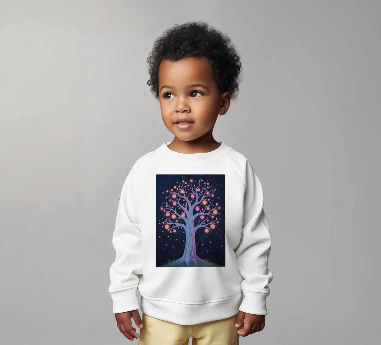 Albero con frutti e stelle luminose felpa neonato da DesignDoodle
