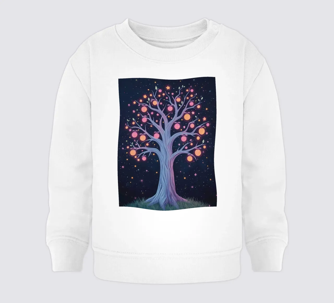 Albero con frutti e stelle luminose felpa neonato da DesignDoodle
