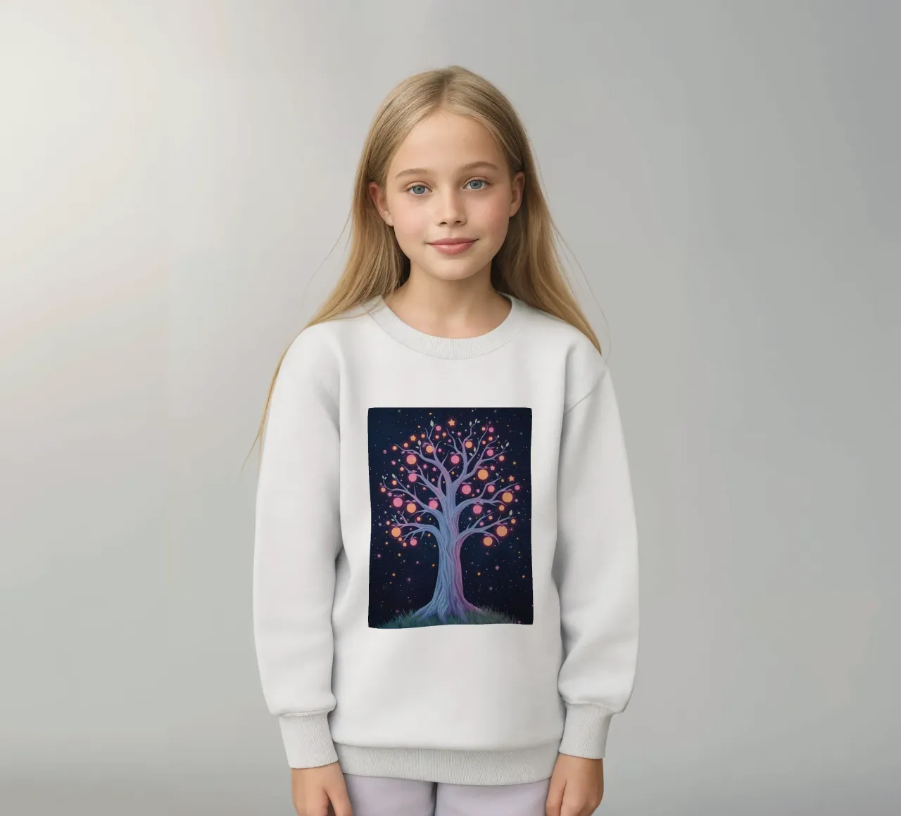 Albero con frutti e stelle luminose felpa bambino da DesignDoodle