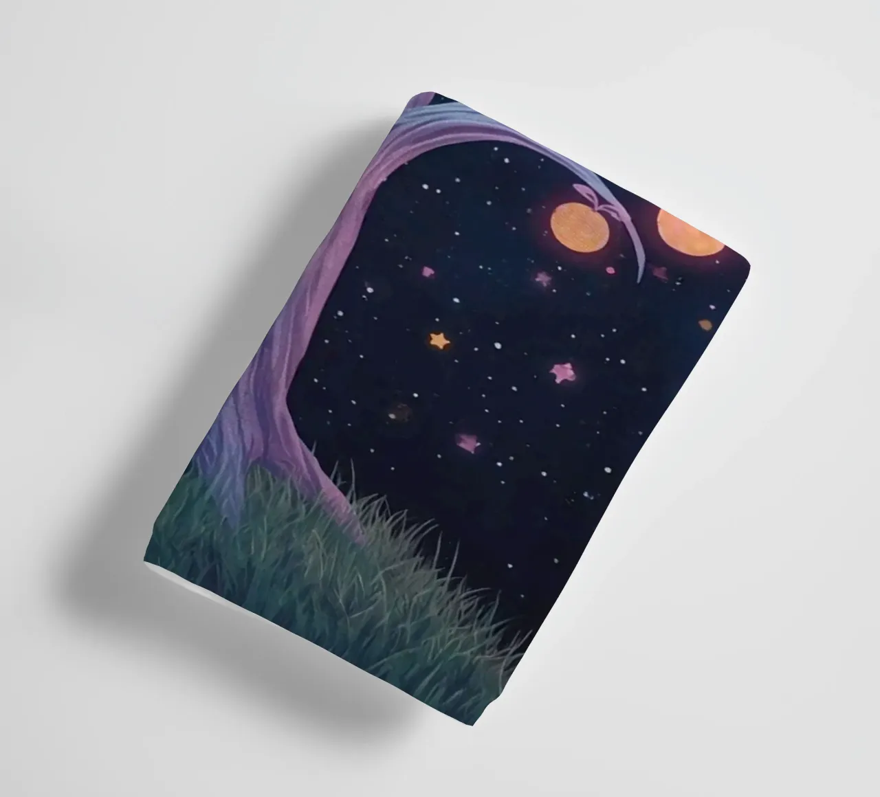 Tree with glowing fruit and stars towel by DesignDoodle