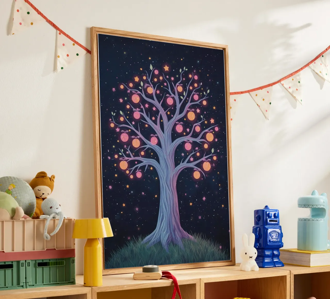 Albero con frutti e stelle luminose plexiglass da DesignDoodle