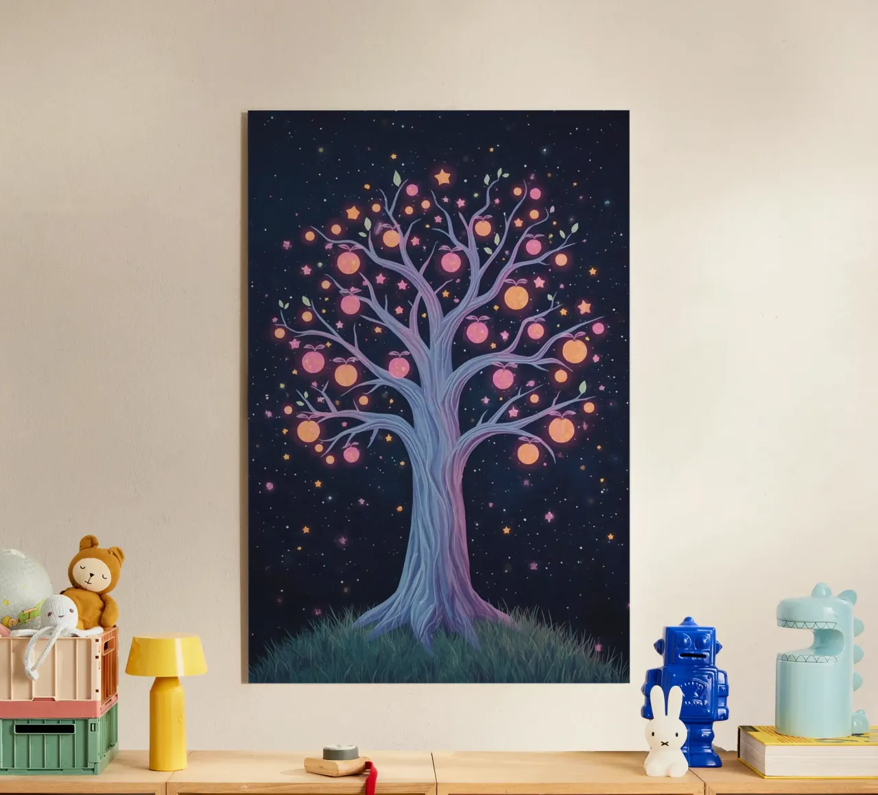 Albero con frutti e stelle luminose plexiglass da DesignDoodle