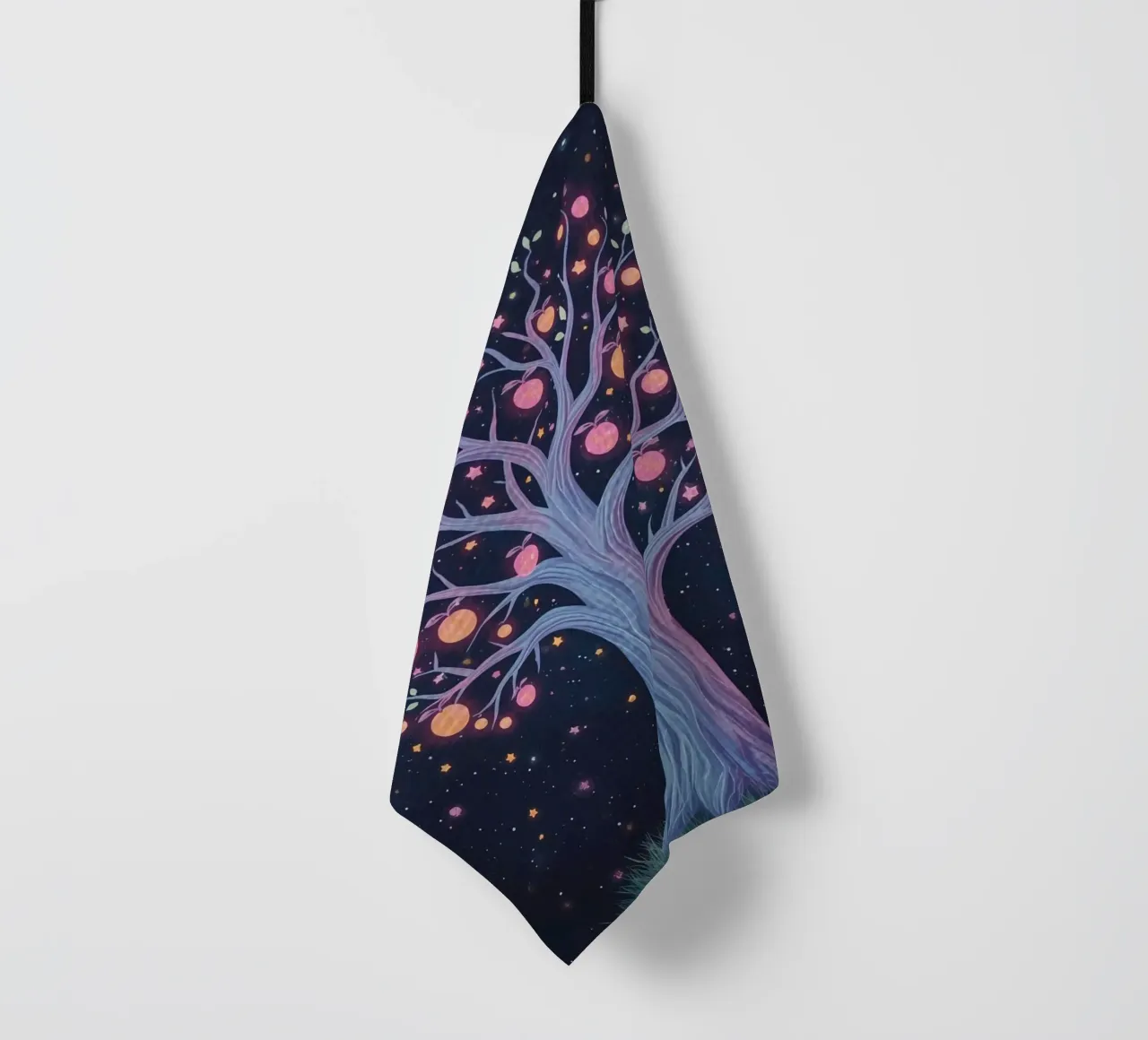 Albero con frutti e stelle luminose canovaccio da cucina da DesignDoodle