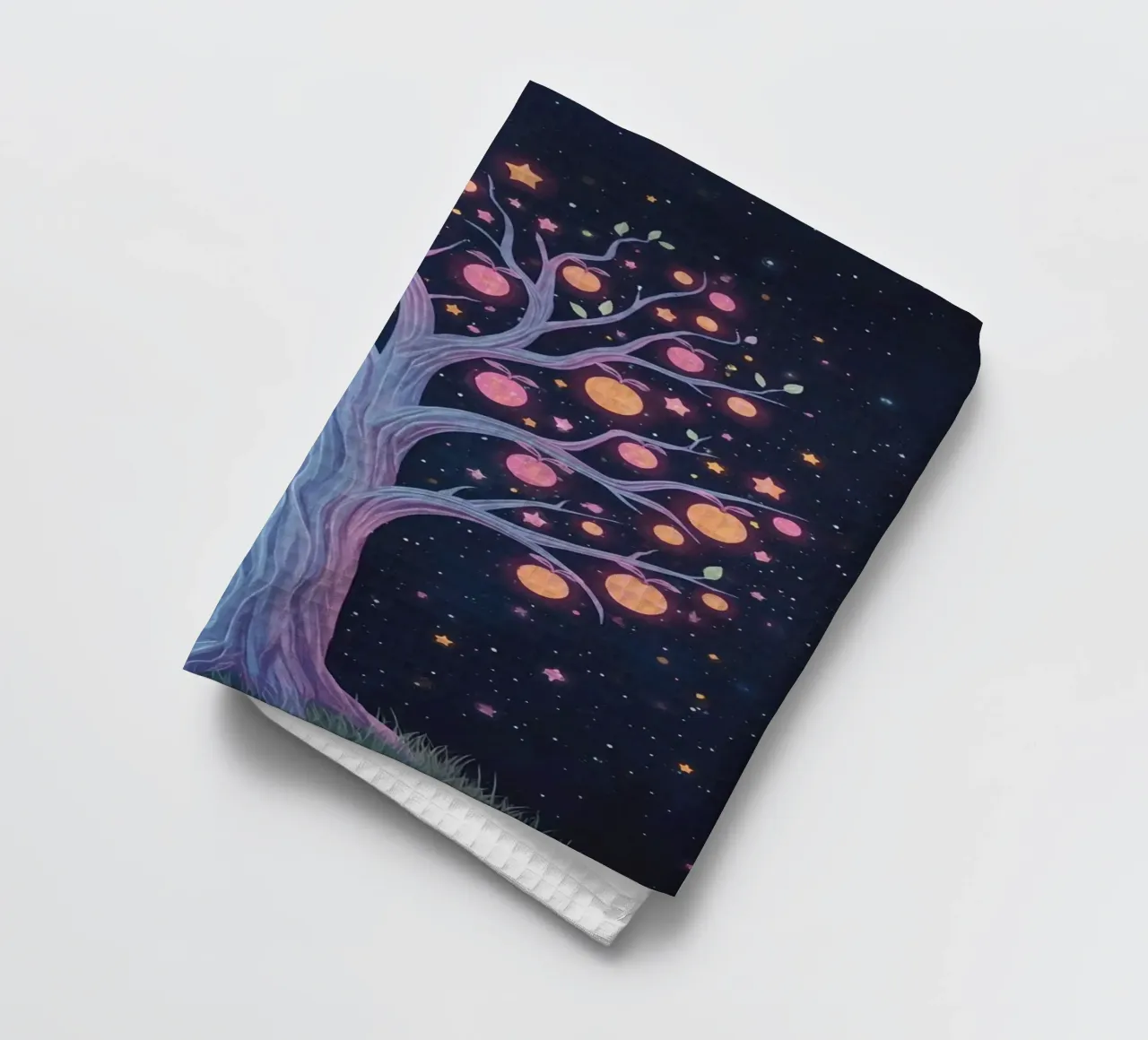 Albero con frutti e stelle luminose canovaccio da cucina da DesignDoodle